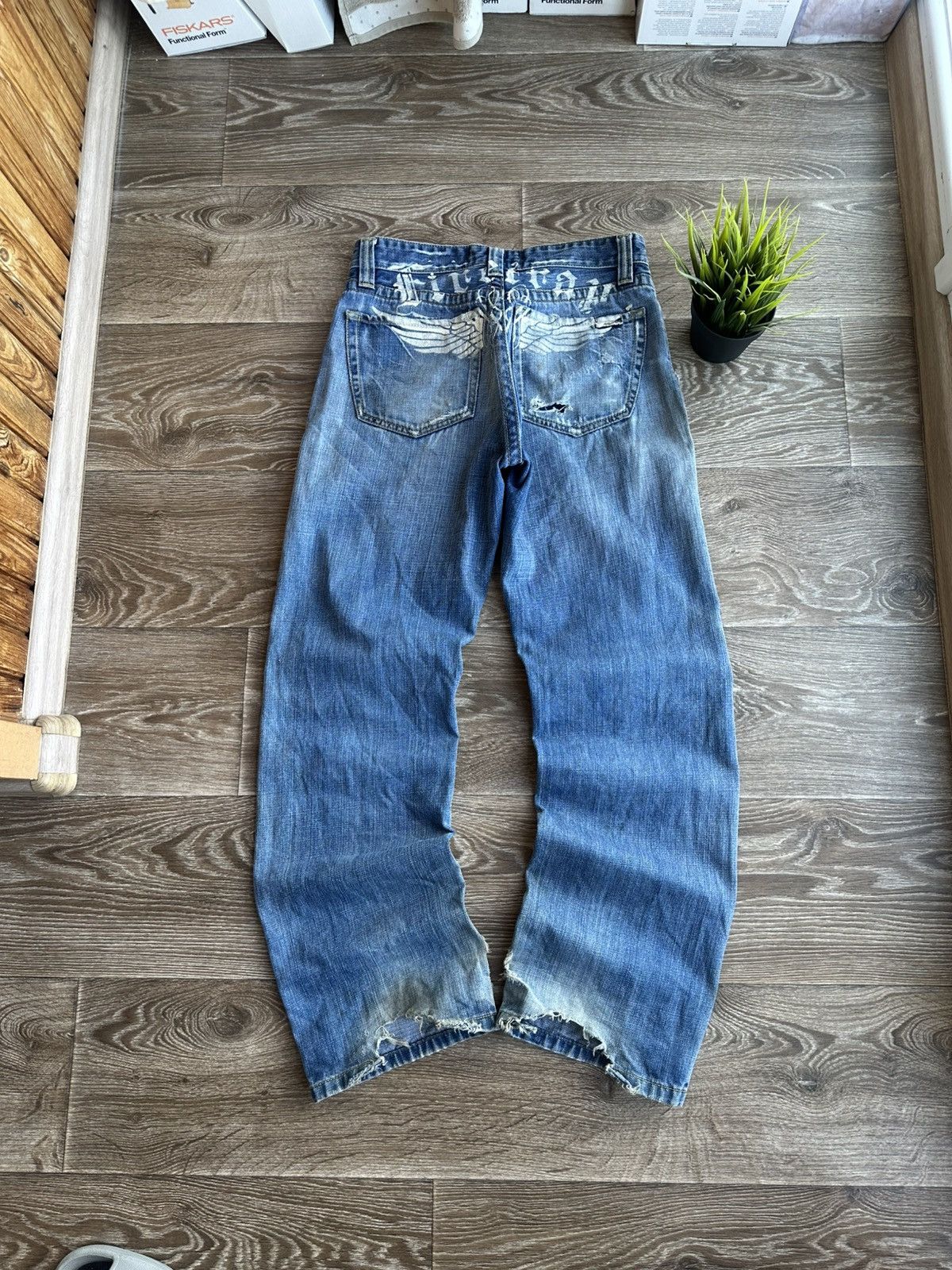 Firetrap 🔥 Vintage Firetrap Distressed Denim Japanese Baggy Jeans Y2K Size US 30 / EU 46 - 2 Thumbnail