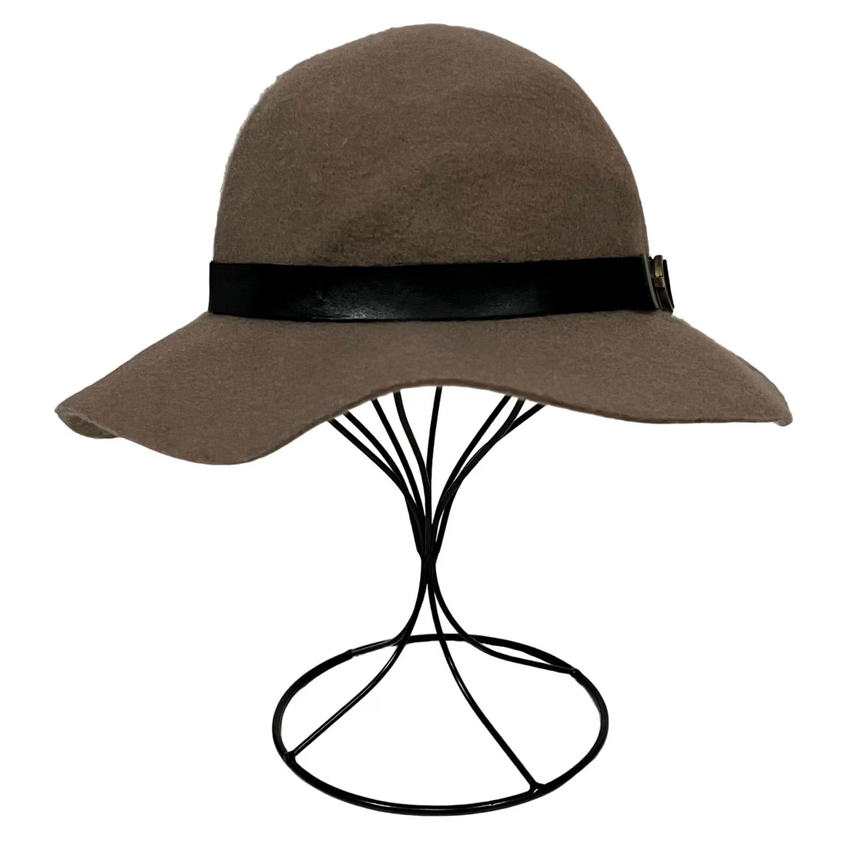 Massimo Dutti Massimo Dutti Hat Women Wool Felt Brown One Size Bucket Hat Mens Womens Girls Size ONE SIZE - 5 Thumbnail