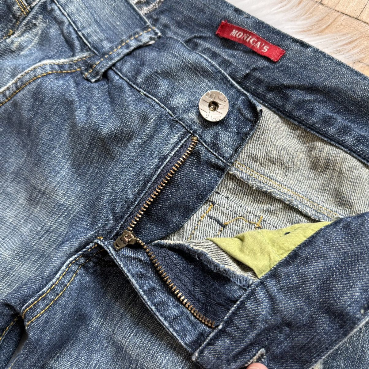If Six Was Nine 📌Vintage Y2K Monica’s Low Rise Distress Washed Jeans Size 30" / US 8 / IT 44 - 16 Thumbnail