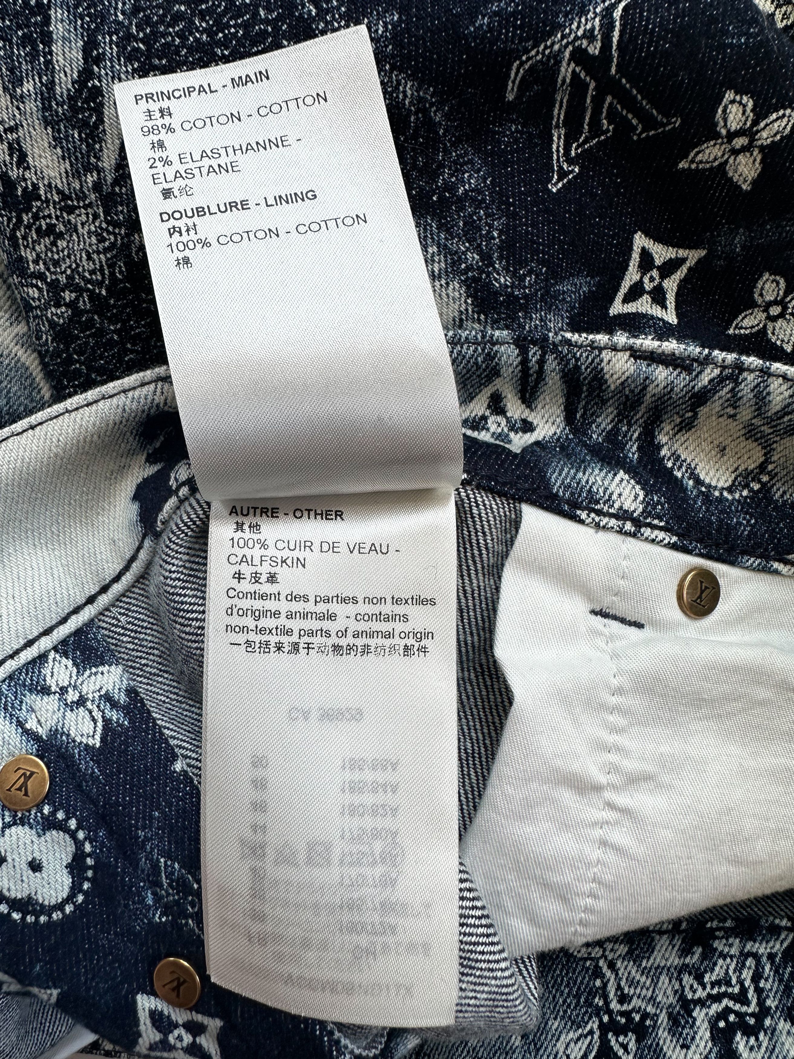 Louis Vuitton Louis Vuitton Blue Bleached Bandana Monogram Denim Shorts Size US 36 / EU 52 - 6 Thumbnail