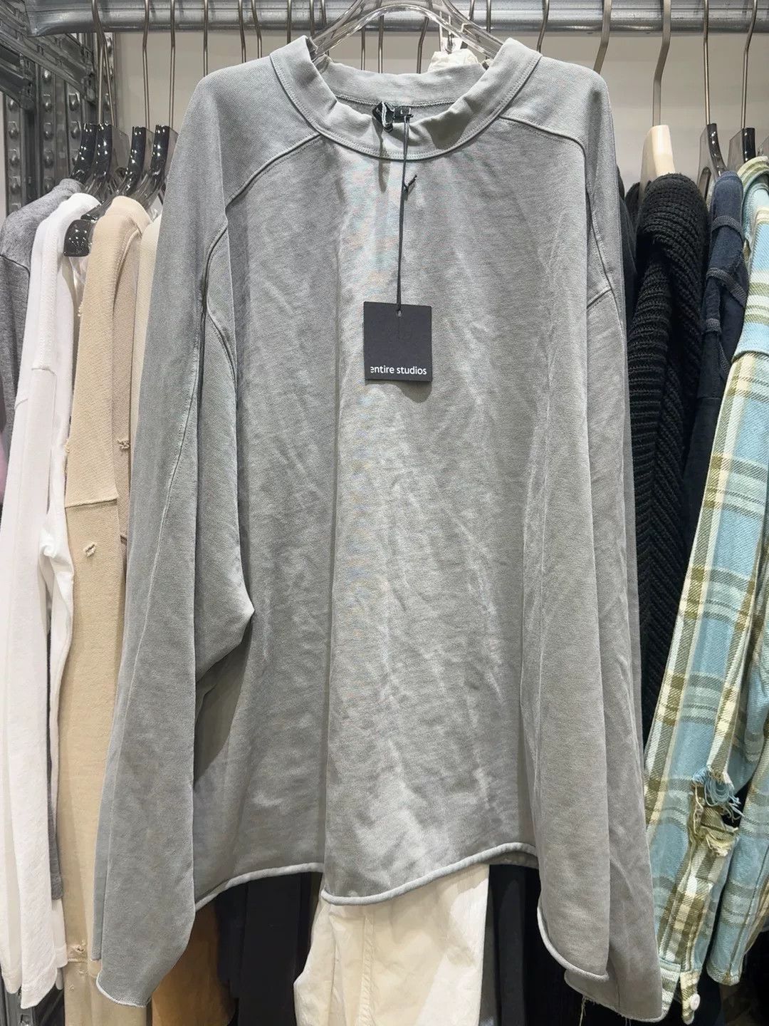 Entire Studios Gray Long Sleeve Sweatshirt