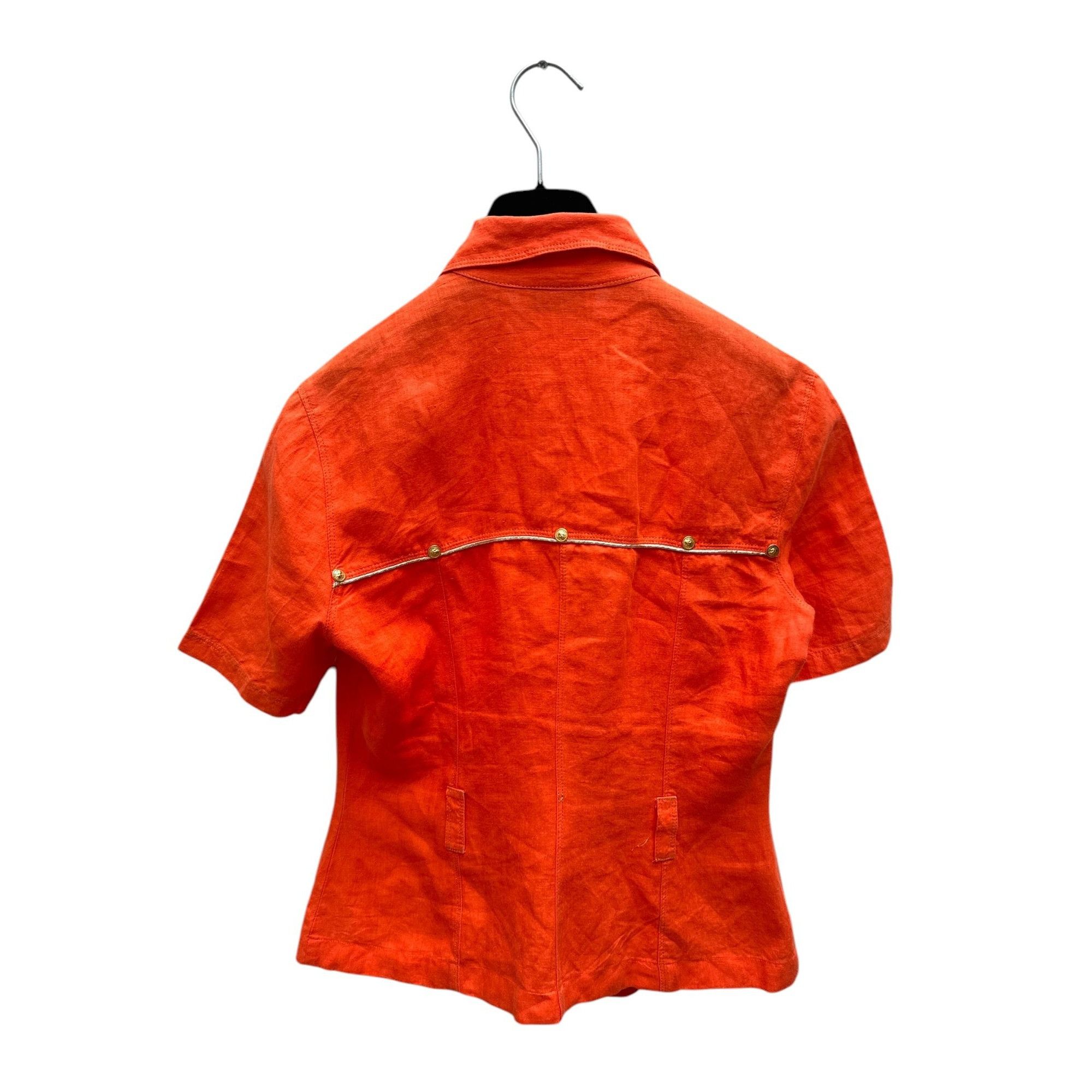 Versace Vintage Versus Red Cotton Shirt Size M / US 6-8 / IT 42-44 - 3 Thumbnail