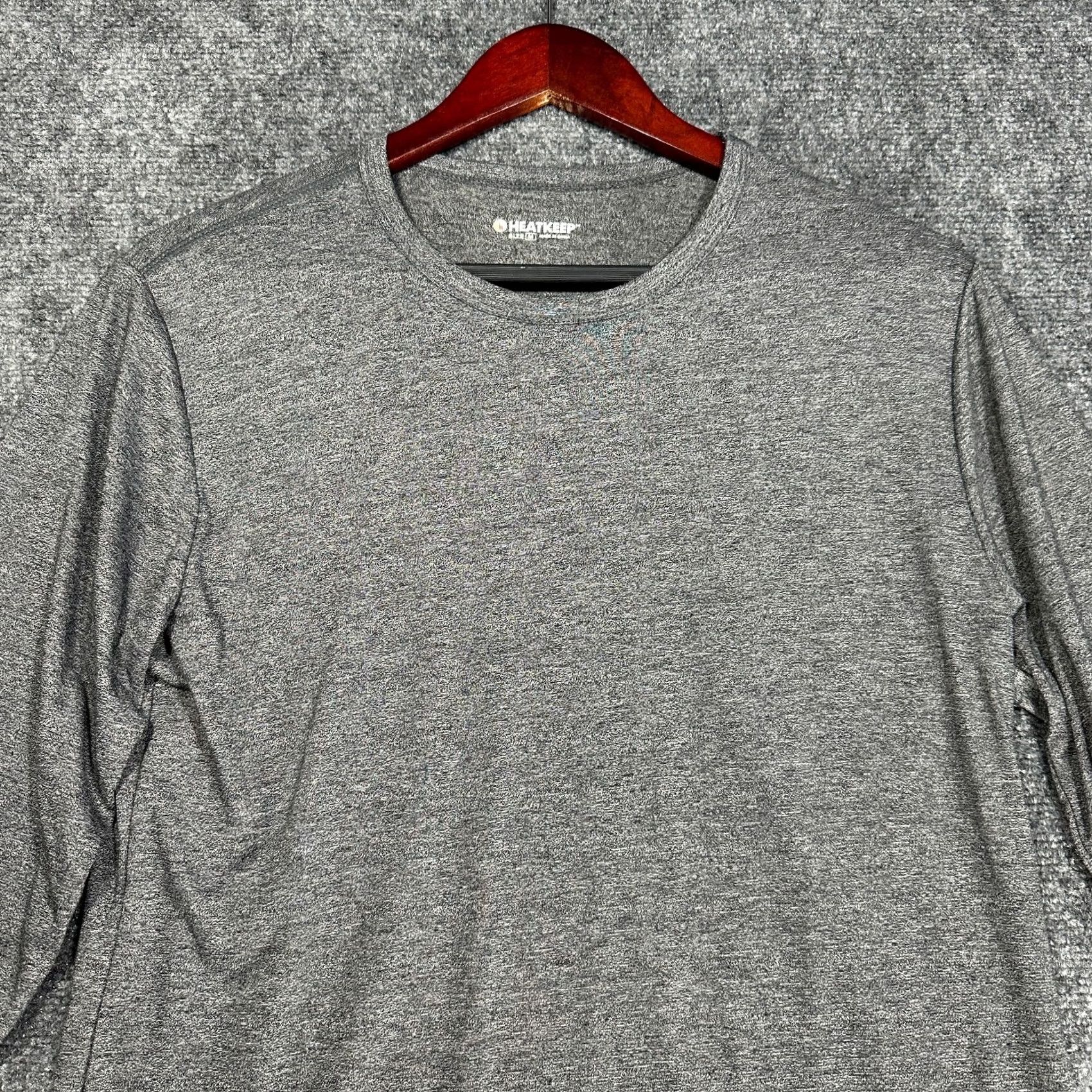 Vintage Heatkeep Top Womens Medium Gray Stretch Long Sleeve Cuffed Pullover Size M / US 6-8 / IT 42-44 - 3 Thumbnail