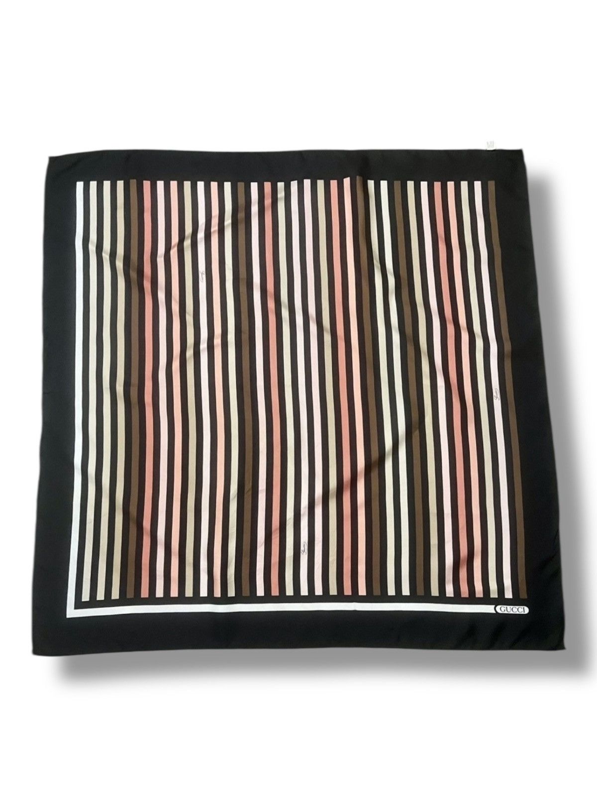 Vintage Gucci Striped Silk Scarf 34