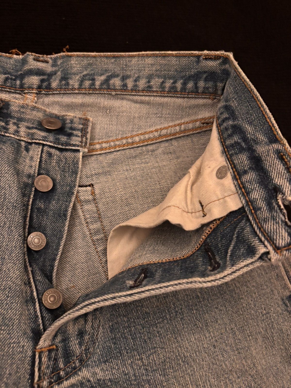 Levi's Vintage Levis selvedge Redline button 6 Size US 29 - 7 Thumbnail