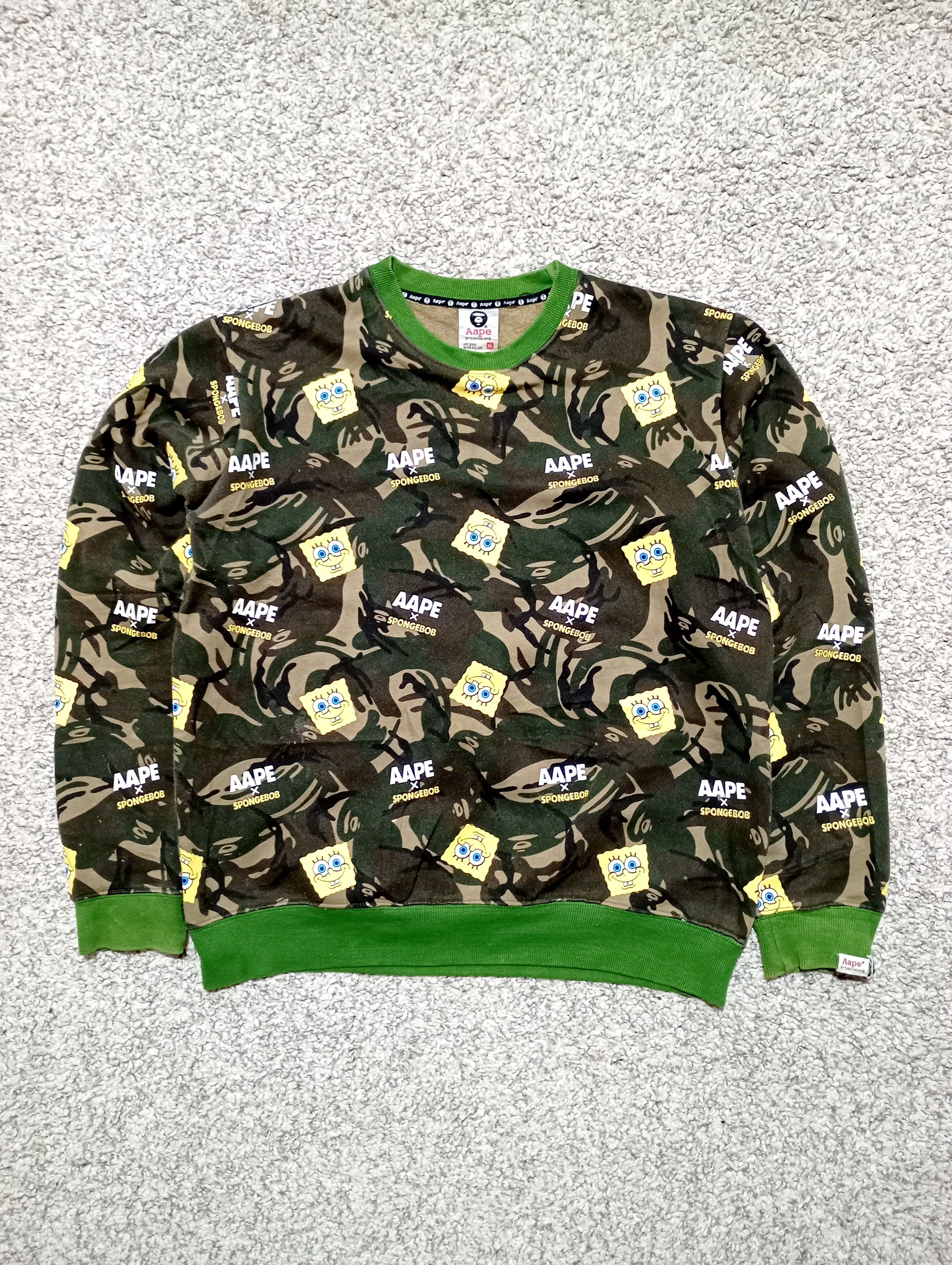 Aape Aape by A Bathing Ape x SpongeBob Crewneck Sweatshirt Size US XL / EU 56 / 4 - 1 Thumbnail