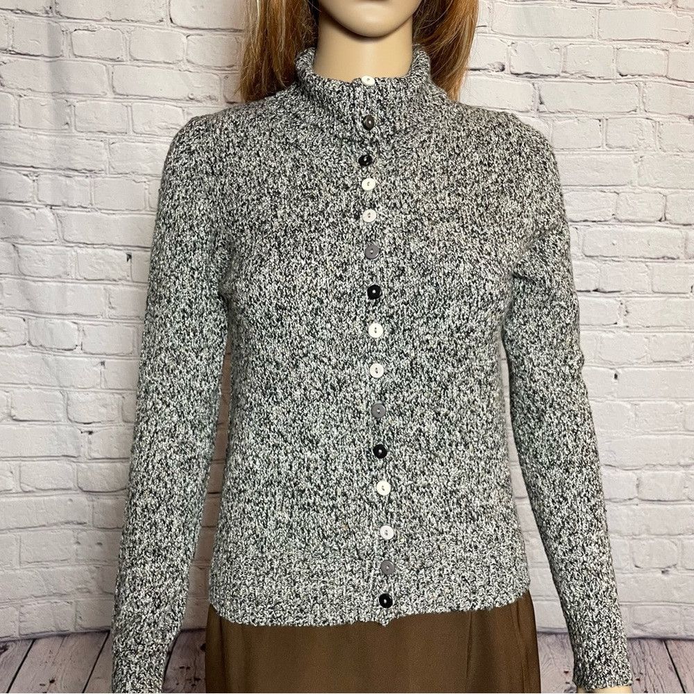 Other NWT New Petite Sophisticate Cotton Silk Blend Knit Grey Car Size XS / US 0-2 / IT 36-38 - 2 Thumbnail