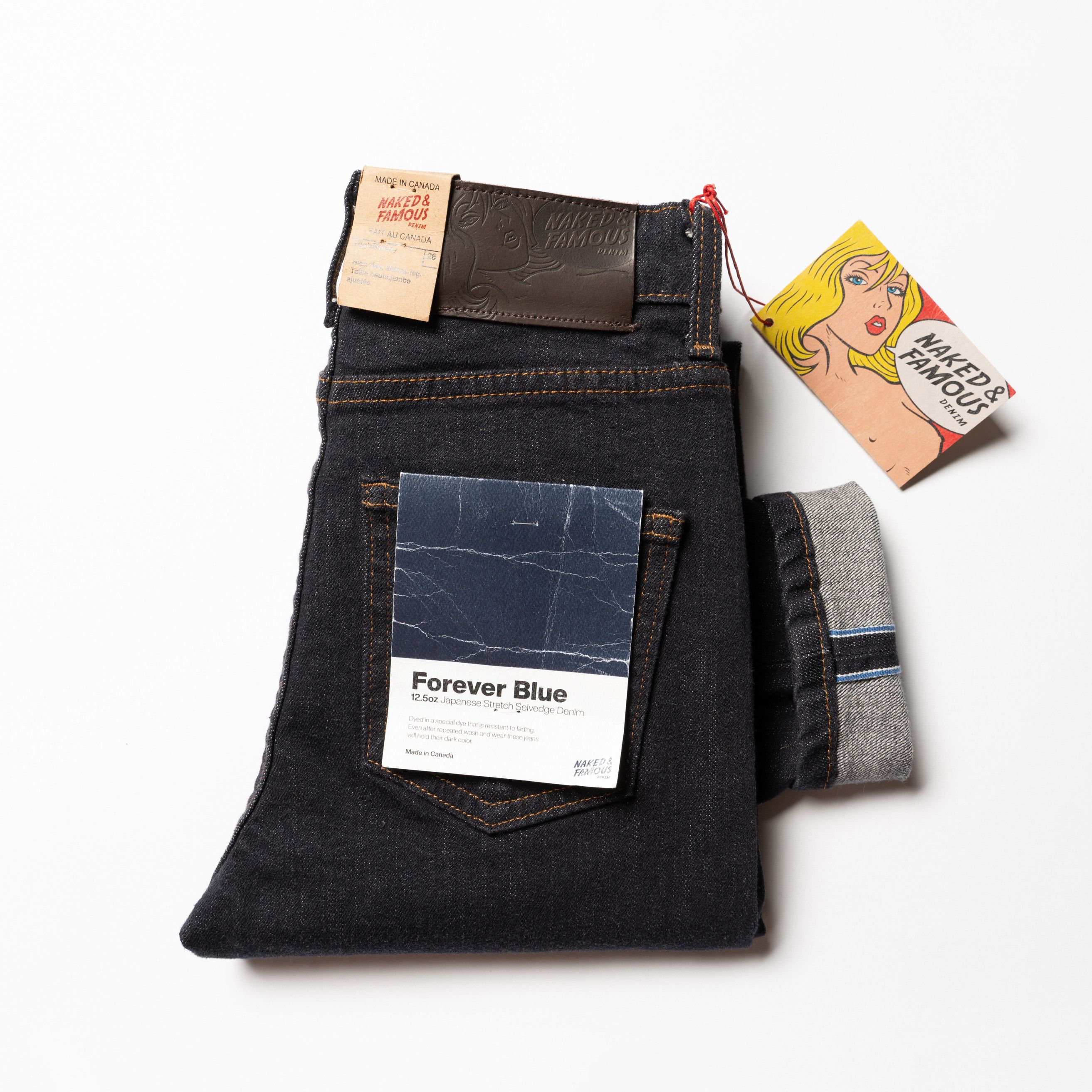 Naked & Famous 🔴NAKED & FAMOUS Forever Blue Selvedge Denim Jeans Women's Size 26" / US 2 / IT 38 - 1 Thumbnail