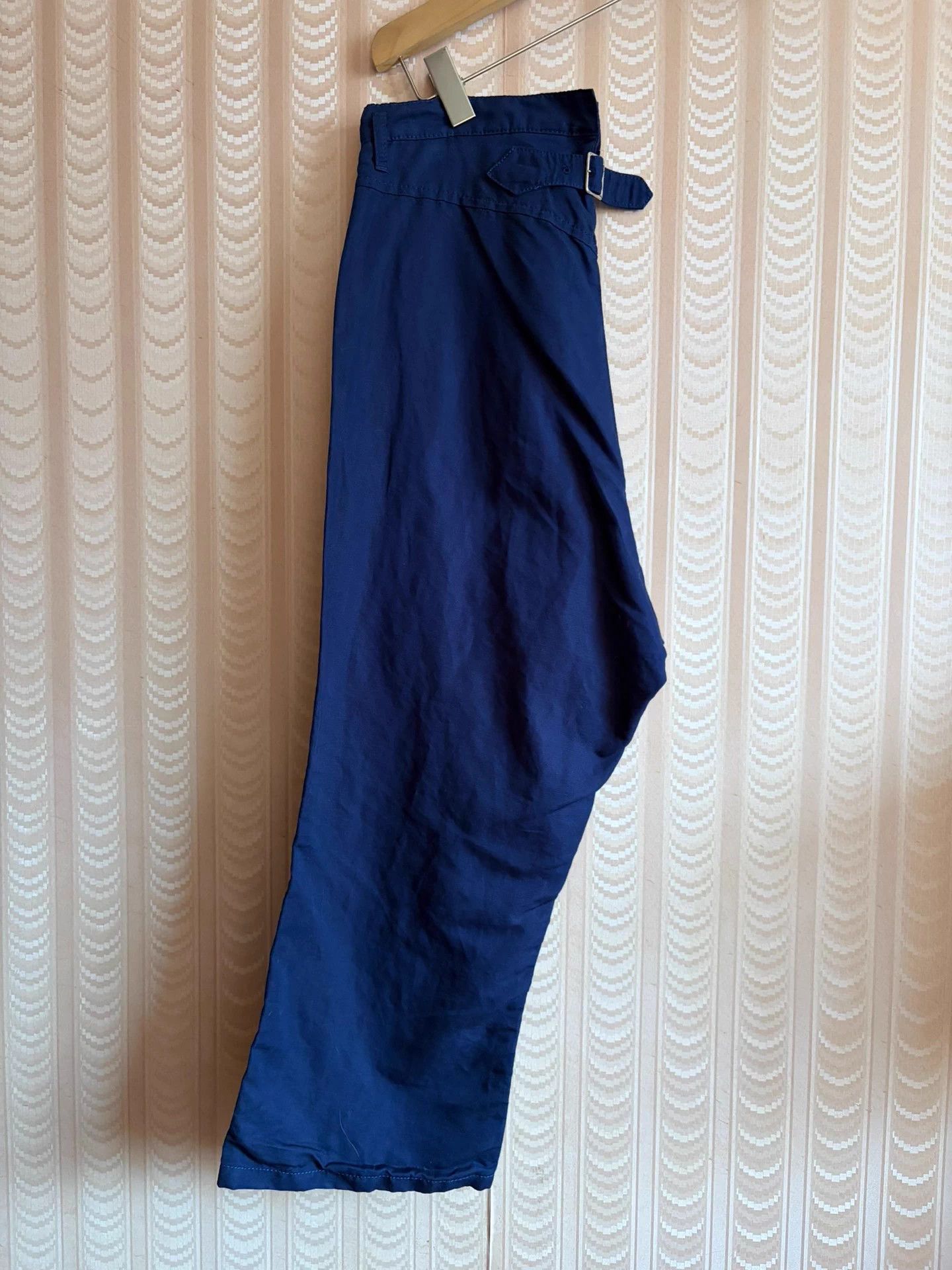 Comme des Garcons CDG tricot 2010 Navy CottonLinen Straight Crop M Size US 33 - 5 Thumbnail
