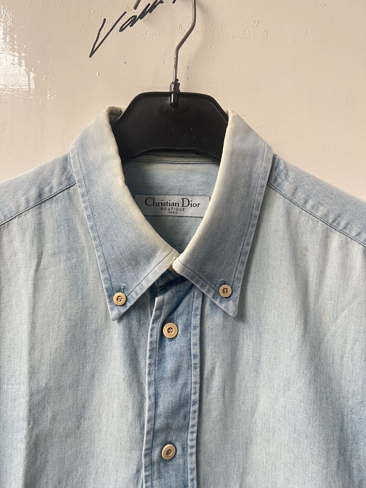 Christian Dior Monsieur Christian Dior Boutique Paris Hedi Slimane Denim Shirt Size US L / EU 52-54 / 3 - 4 Thumbnail