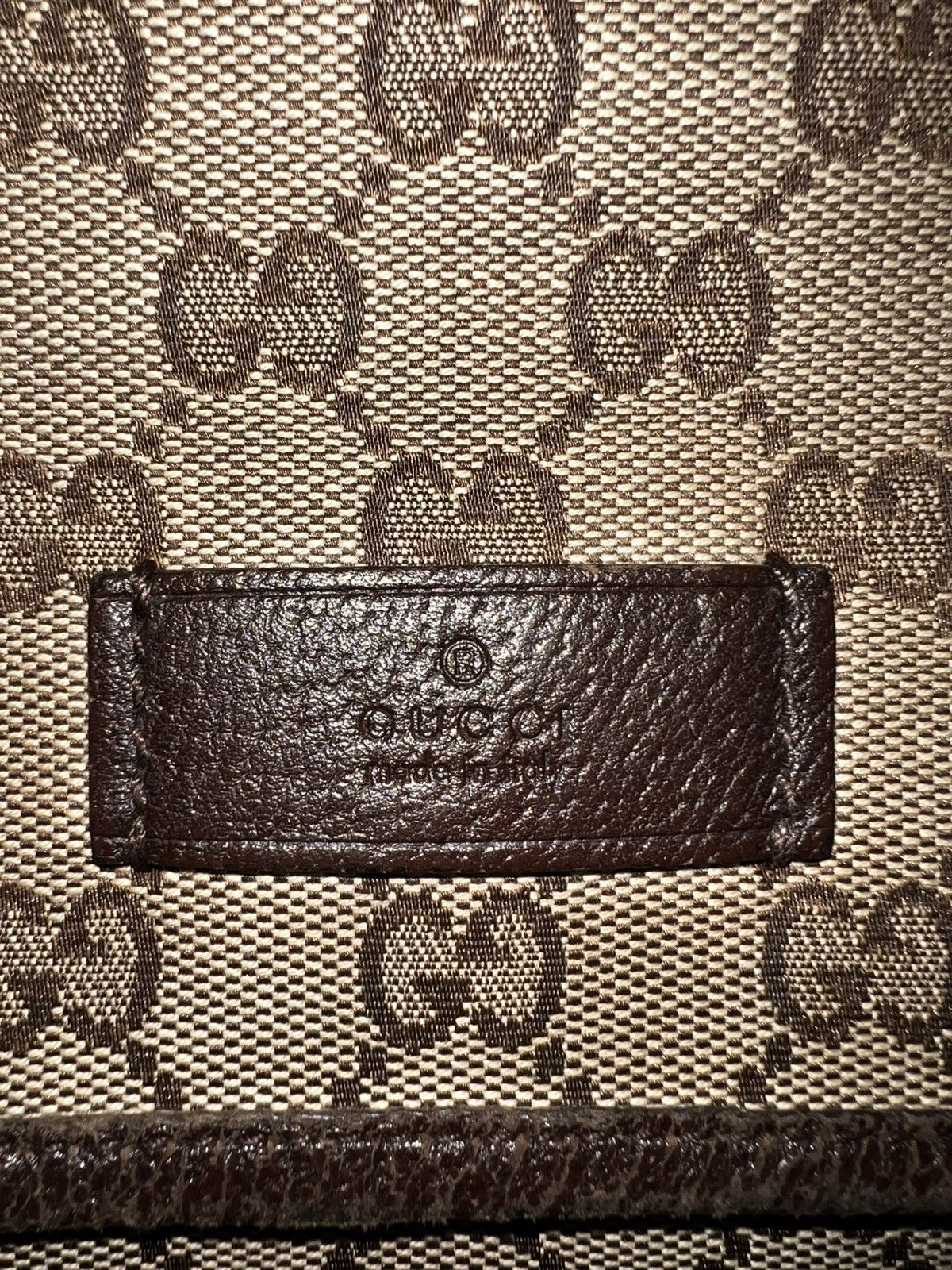 Gucci GUCCI Monogram Web Medium Flap Messenger Beige Dark Brown Size ONE SIZE - 8 Thumbnail