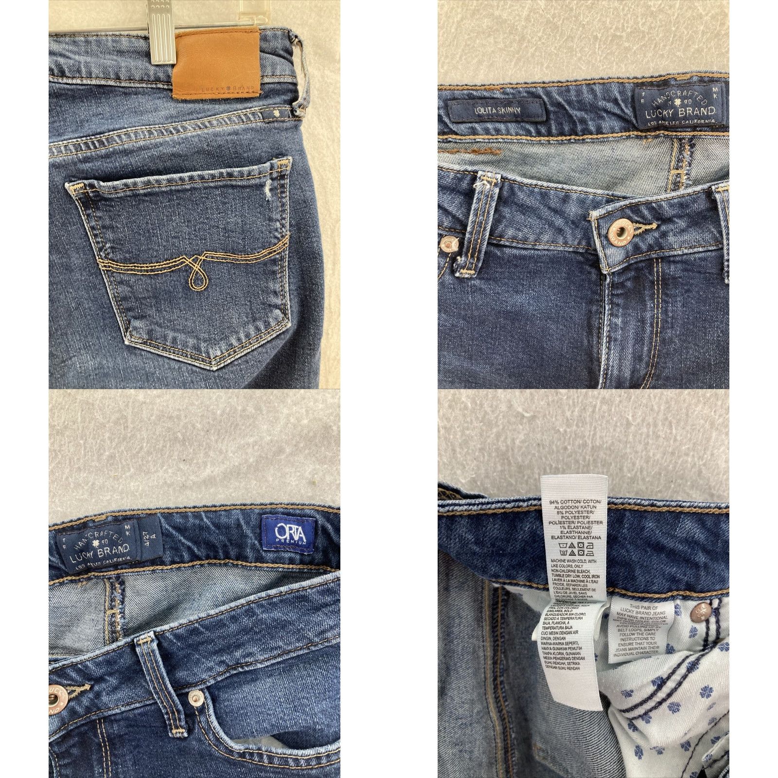 Lucky Brand Lucky Brand Womens Blue Skinny Jeans Size 4 Size 27" / US 4 / IT 40 - 8 Thumbnail