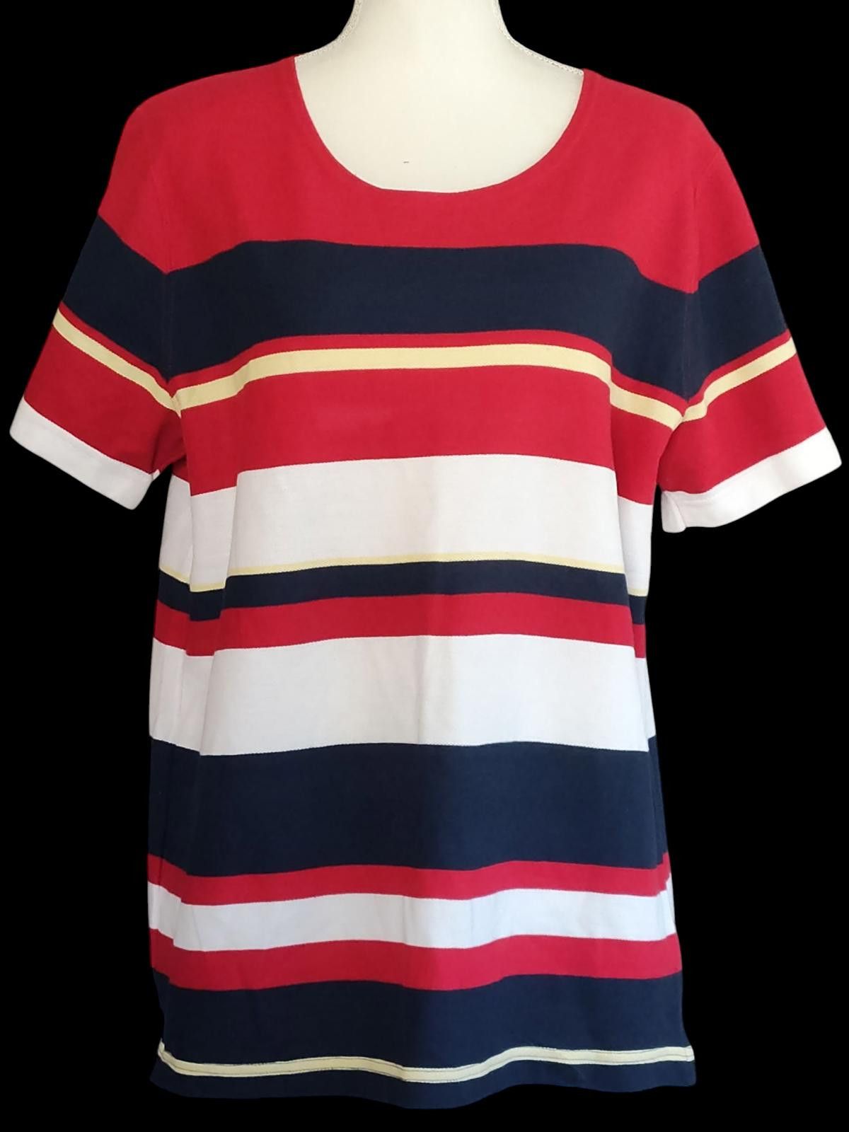 Other Bobbie Brooks Women's Short Sleeve Striped T-Shirt Size L / US 10 / IT 46 - 3 Thumbnail