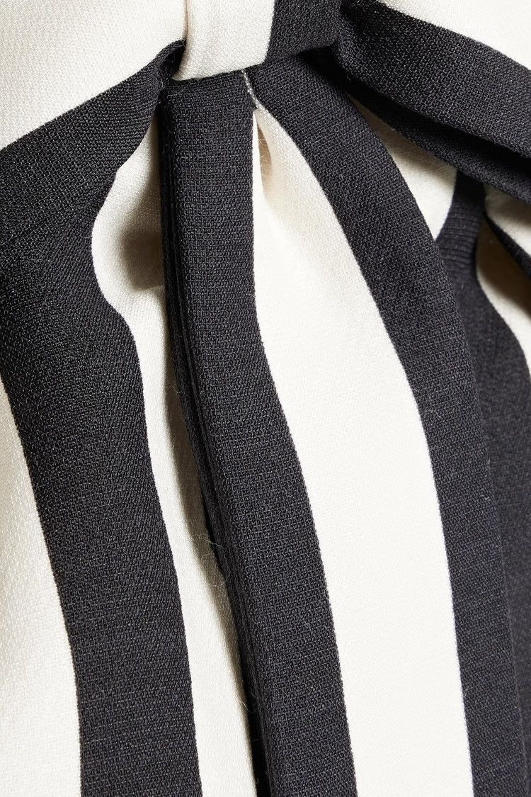 Valentino Valentino GARAVANI Off-the-shoulder striped wool silk-blend Size M / US 6-8 / IT 42-44 - 4 Thumbnail