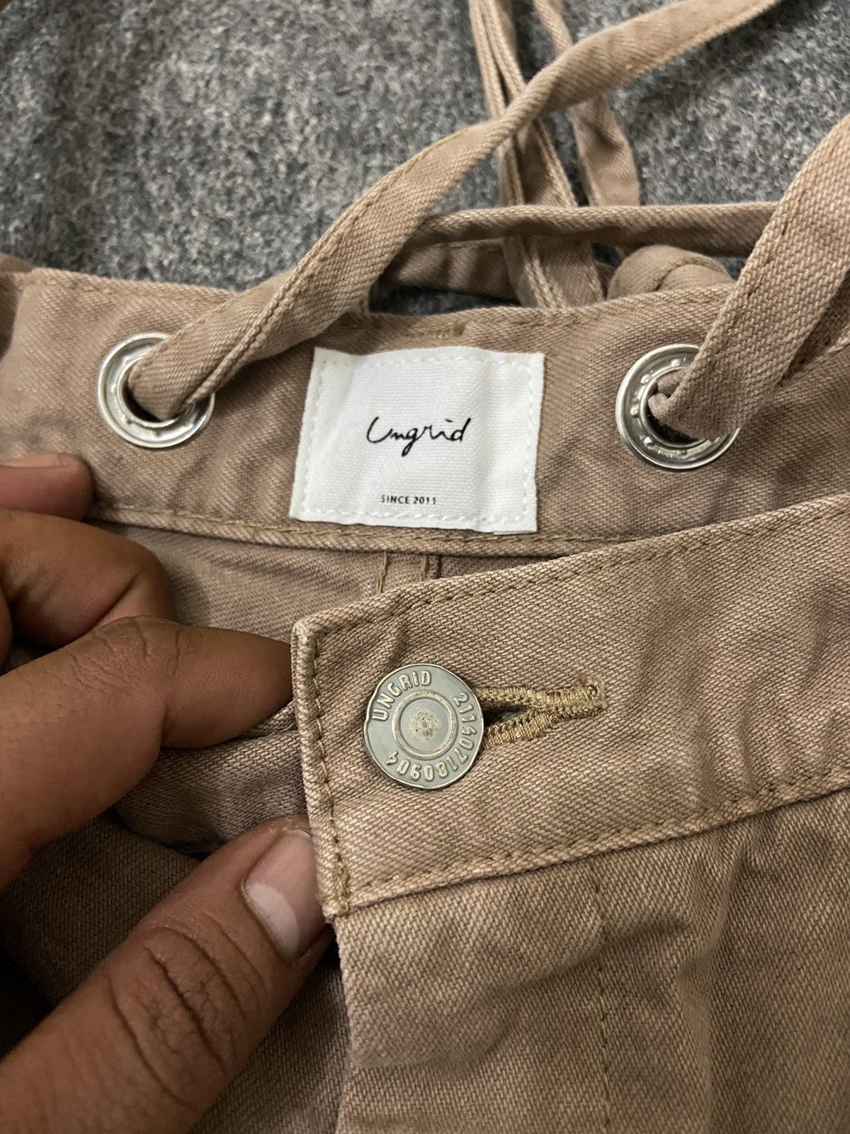 Japanese Brand × Le Grande Bleu (L.G.B.) Y2K ungrid overall denim baggy pants Size 26" / US 2 / IT 38 - 7 Thumbnail