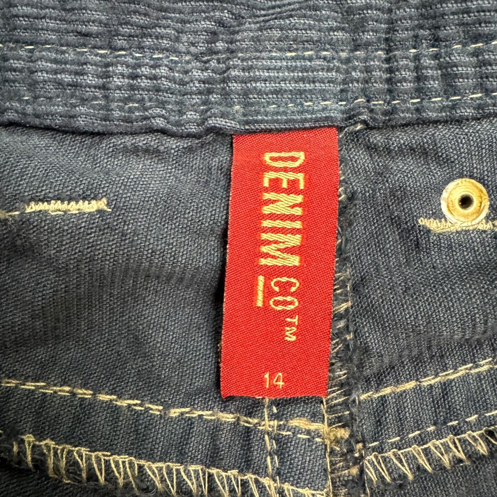 CO VINTAGE Denim Co Jeans Womens 14 Denim Co Denim Co Jeans 14 Navy Blue Mid Rise Corduroy Boyfriend Regular 5-Pocket Blue Mens Womens Girls Boys Size 36" / US 14 / IT 50 - 7 Thumbnail