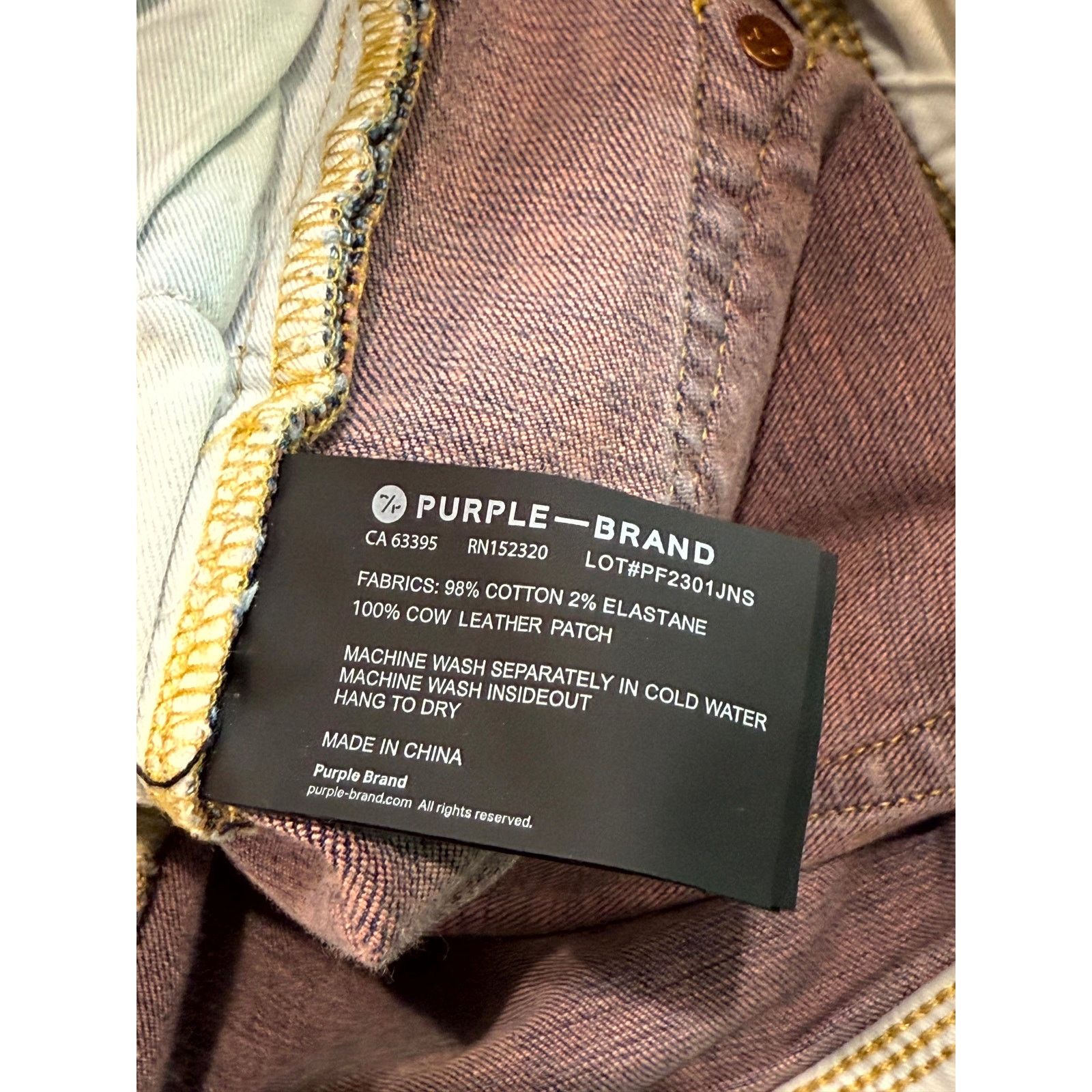 Purple Brand Purple Brand Red Stitch Light Wash Jeans Size US 31 - 5 Thumbnail