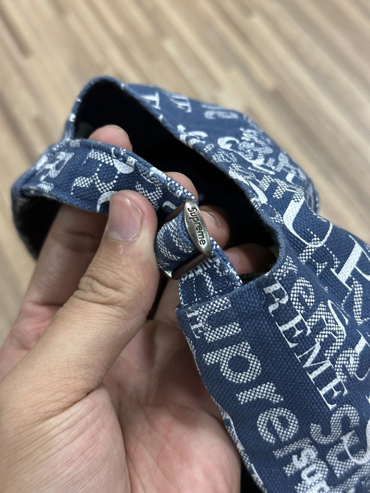 Supreme Supreme Denim 6 Panel Adjustable Hat Size ONE SIZE - 7 Thumbnail