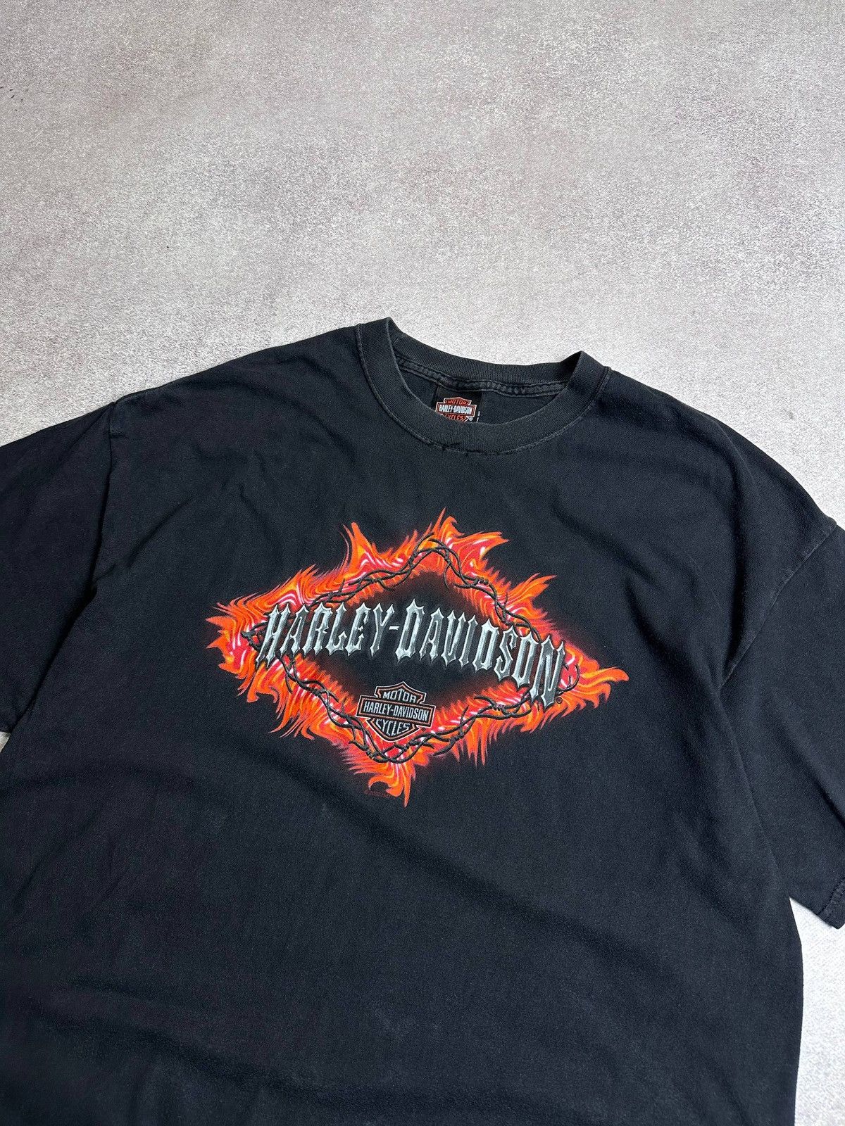 Harley Davidson Vintage Harley Davidson Y2K Biker Boxy T-shirt XL Size US XL / EU 56 / 4 - 2 Thumbnail