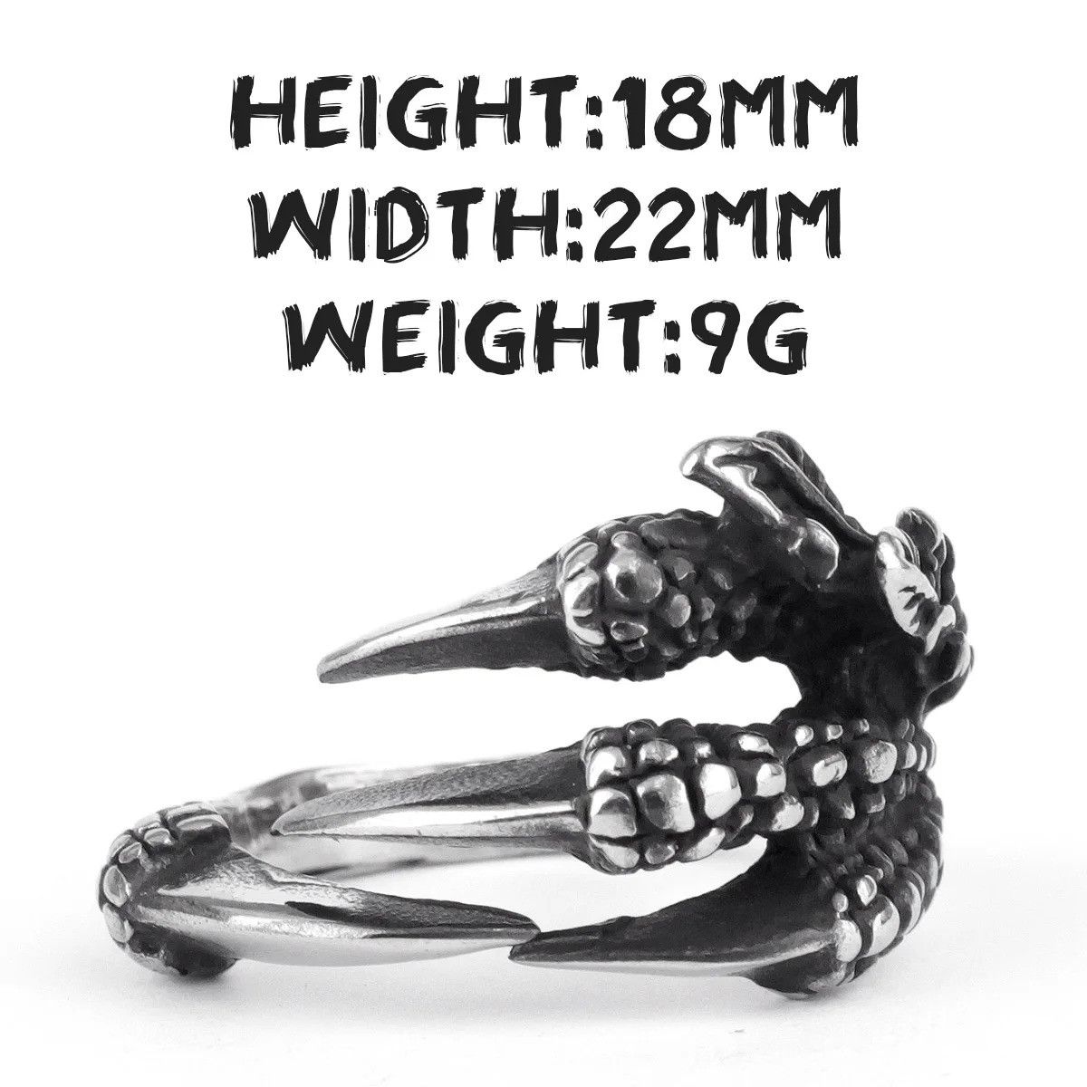 Jewelry Dragon Claw Ring Jewelry Streetwear Fashion Gift Size ONE SIZE - 10 Thumbnail