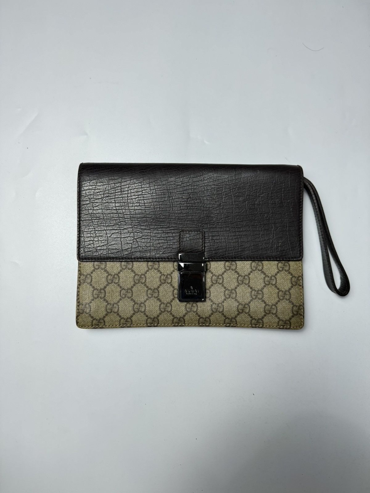 Gucci Gucci GG Supreme Plus Second Bag Clutch Leather Size ONE SIZE - 1 Thumbnail