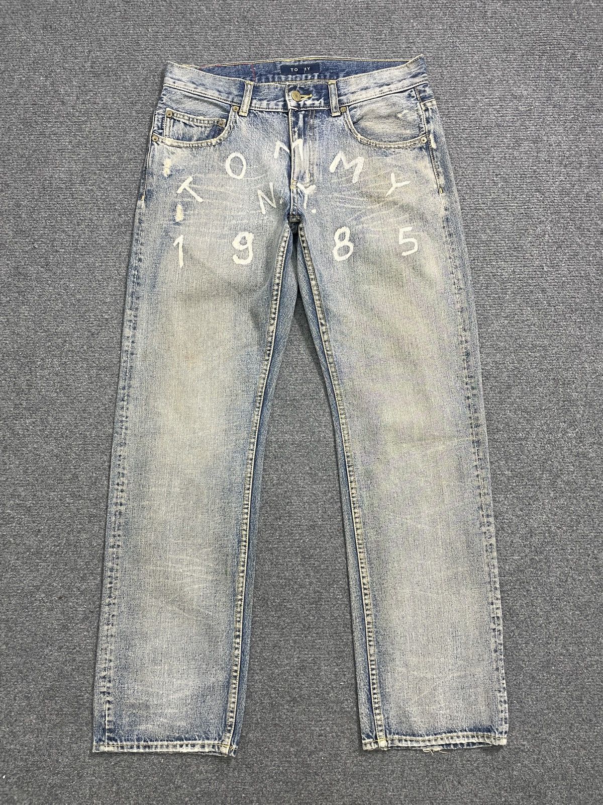Pre-owned Tommy Hilfiger X Vintage Tommy Hilfiger Faded Blue Jeans In Blue Denim