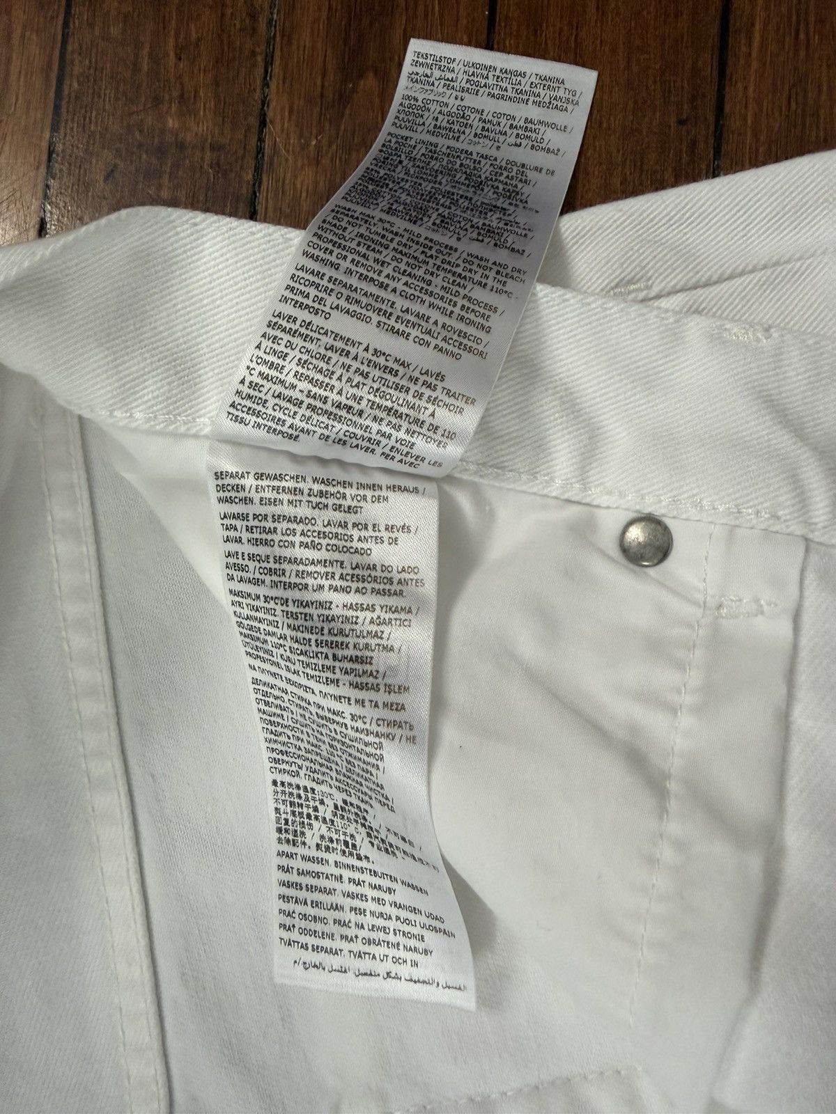 Maison Margiela AW23 Line 10 white denim jeans, size 34, made in Italy Size US 34 / EU 50 - 12 Thumbnail