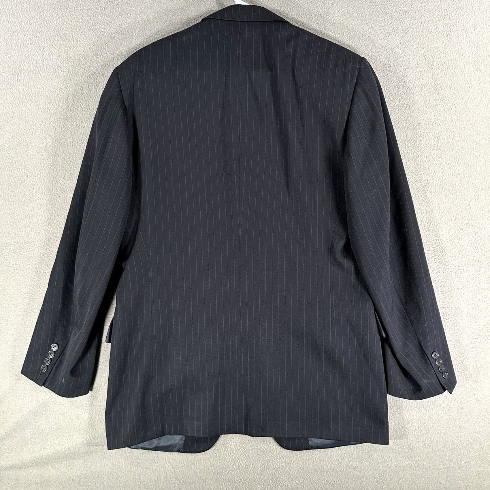 Corneliani Corneliani Blazer Wool Stripe Notch Lapel 2-Button Boxed Regular 40 Dark Gray Mens VINTAGE? (No) 50 EU 40L US 40L Men Blazer Size 40R - 2 Thumbnail