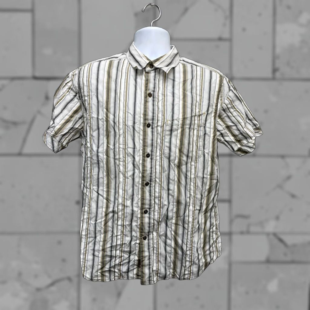 Vintage Kuhl White Striped Button-Up Shirt Mens M Size US M / EU 48-50 / 2 - 1 Thumbnail