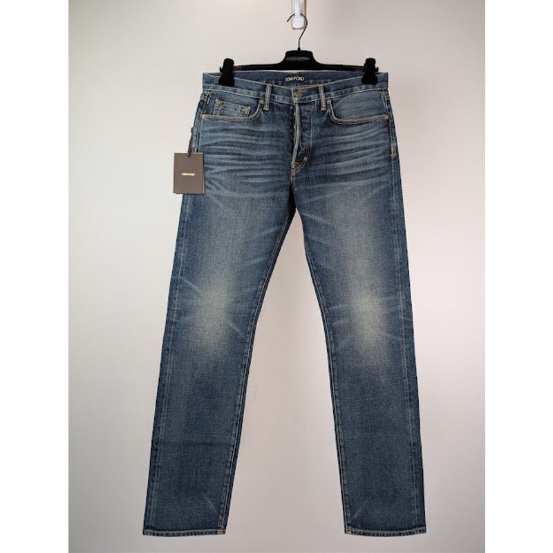 Tom Ford o1rshd1 Straight-Fit Denim Jeans in Navy Size US 34 / EU 50 - 5 Thumbnail