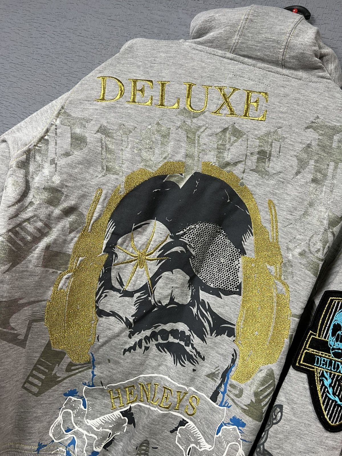 Other Affliction × Vintage Henleys Project Deluxe Big Skull Hoodie Size US L / EU 52-54 / 3 - 7 Thumbnail