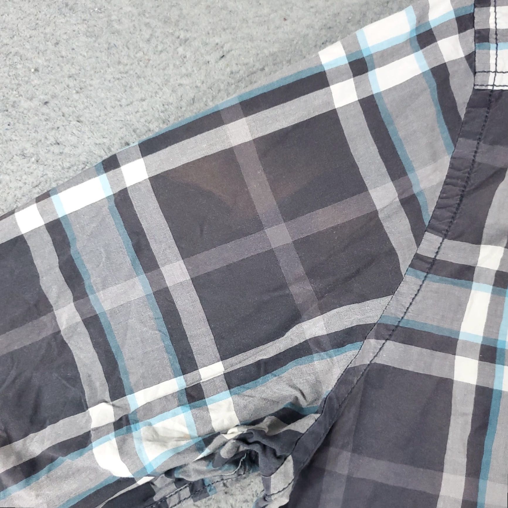 American Eagle Outfitters American Eagle Men's 2XL Gray Plaid Button-Up Long Sleeve Shirt Casual Size US XXL / EU 58 / 5 - 7 Thumbnail