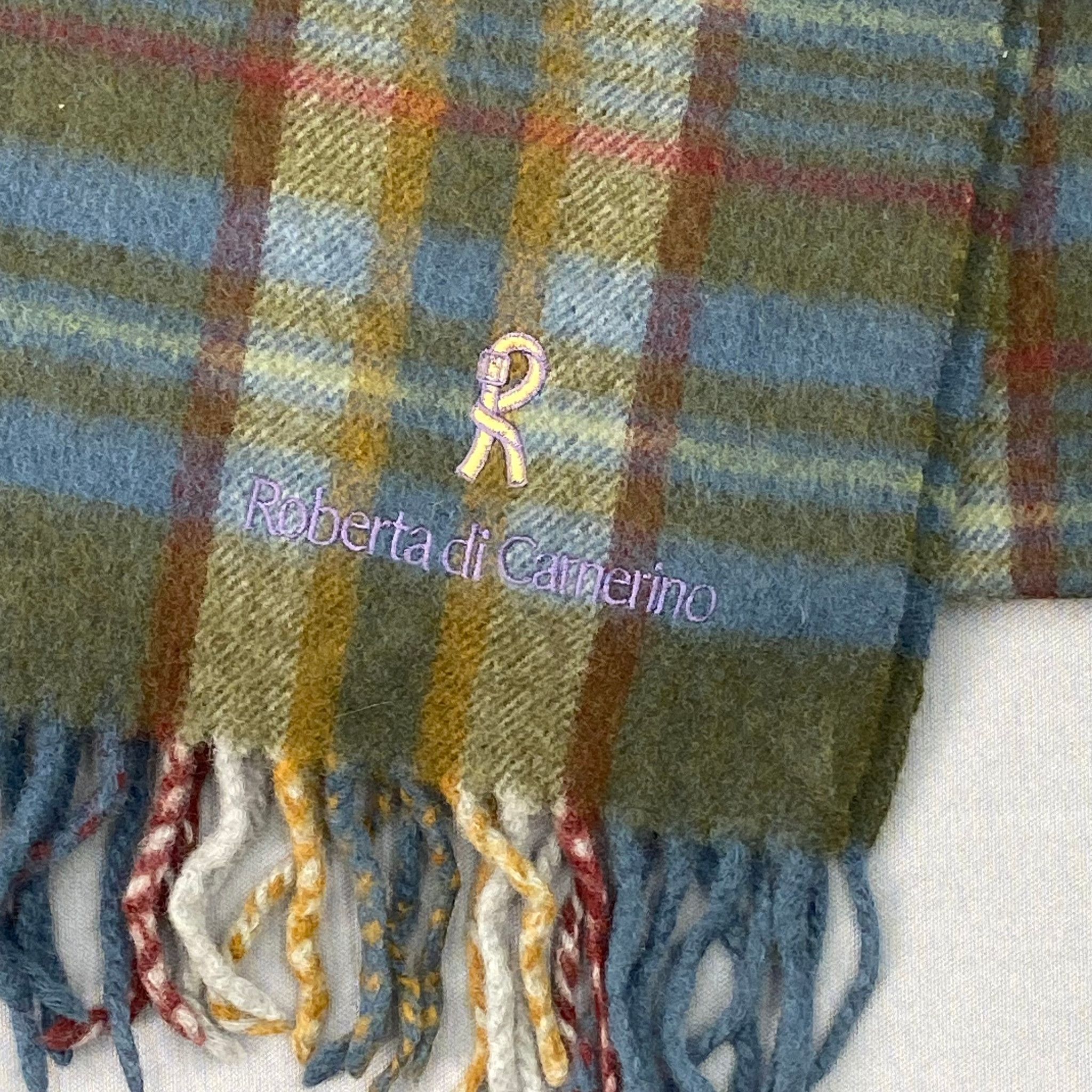Roberta di Camerino Vintage Roberta di Camerino Scarf Muffler Wool Plaid Scarves Size ONE SIZE - 4 Thumbnail