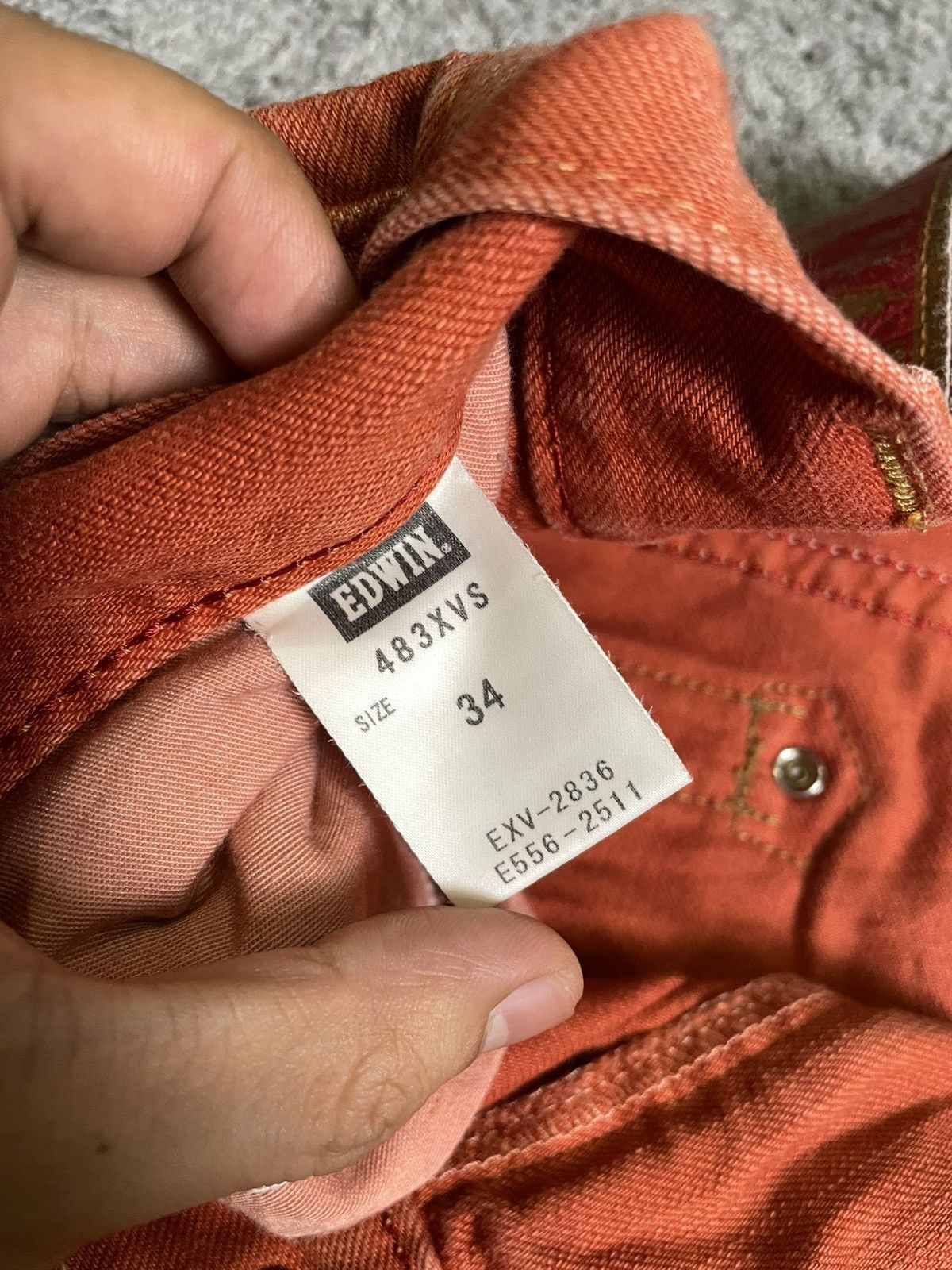 Edwin Rare Orange Edwin Exclusive Vintage Pant Size US 35 - 7 Thumbnail
