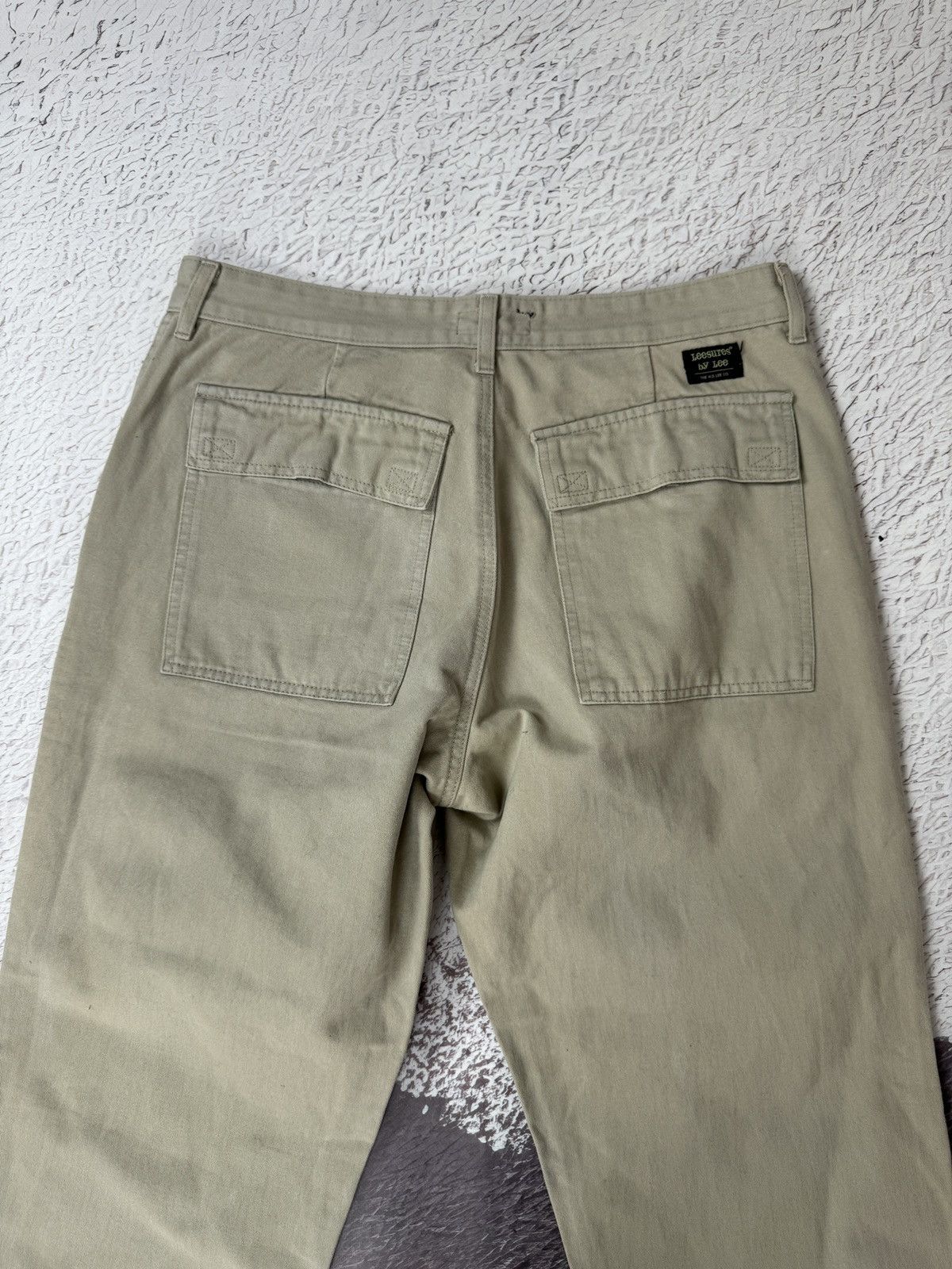 Lee × Vintage Leesures by Lee vintage beige distressed faded cotton pants Size US 34 / EU 50 - 16 Thumbnail