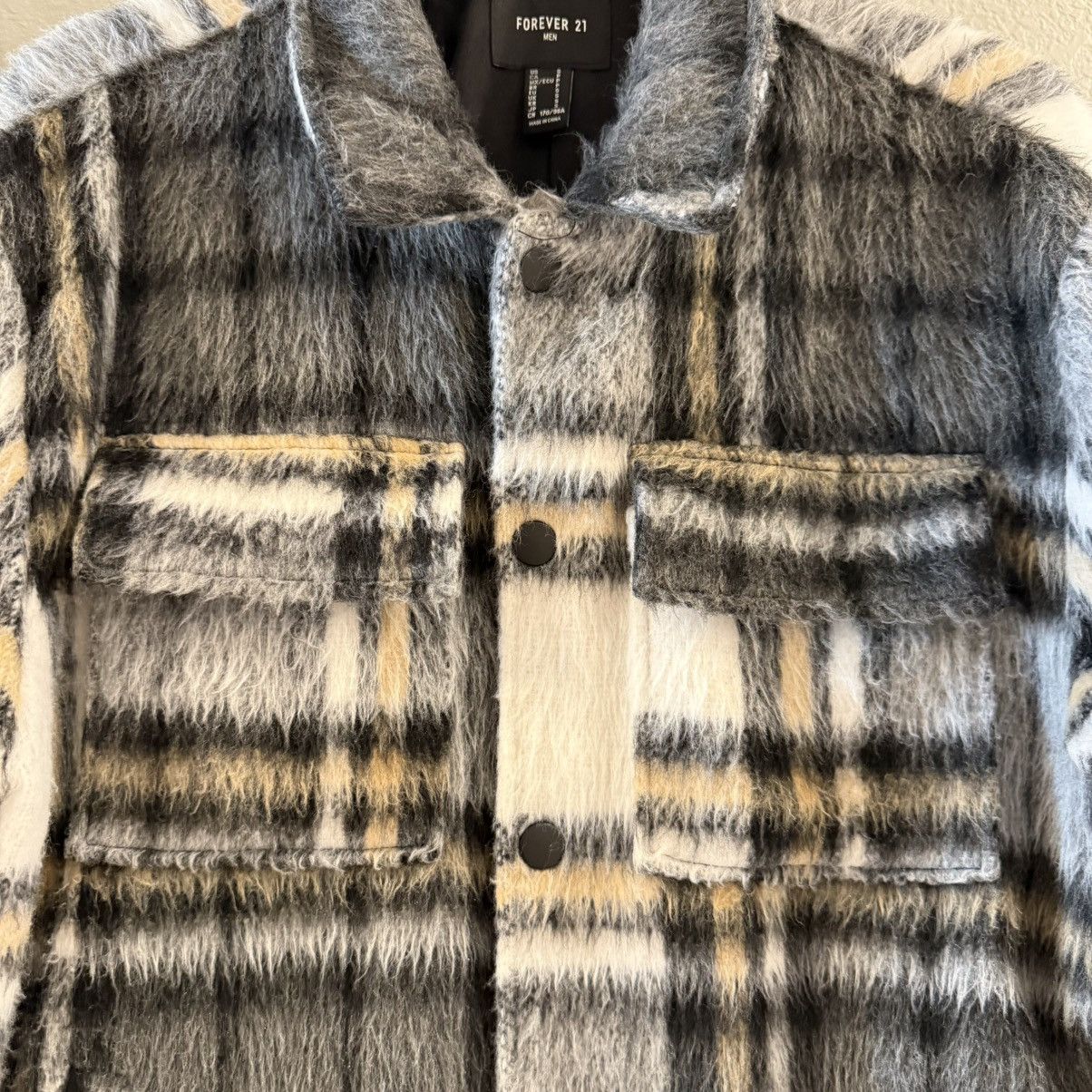 Forever 21 Forever 21 Men's Jacket Plaid Brushed Mohair Size Small Size US S / EU 44-46 / 1 - 3 Thumbnail