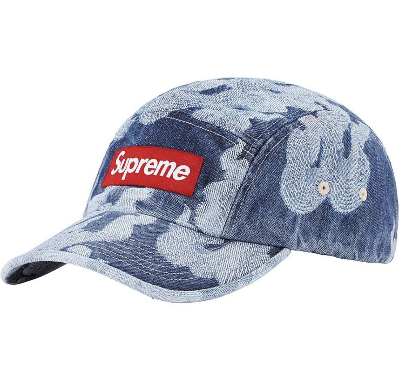 Supreme Supreme Flames Denim Camp Cap Size ONE SIZE - 1 Thumbnail