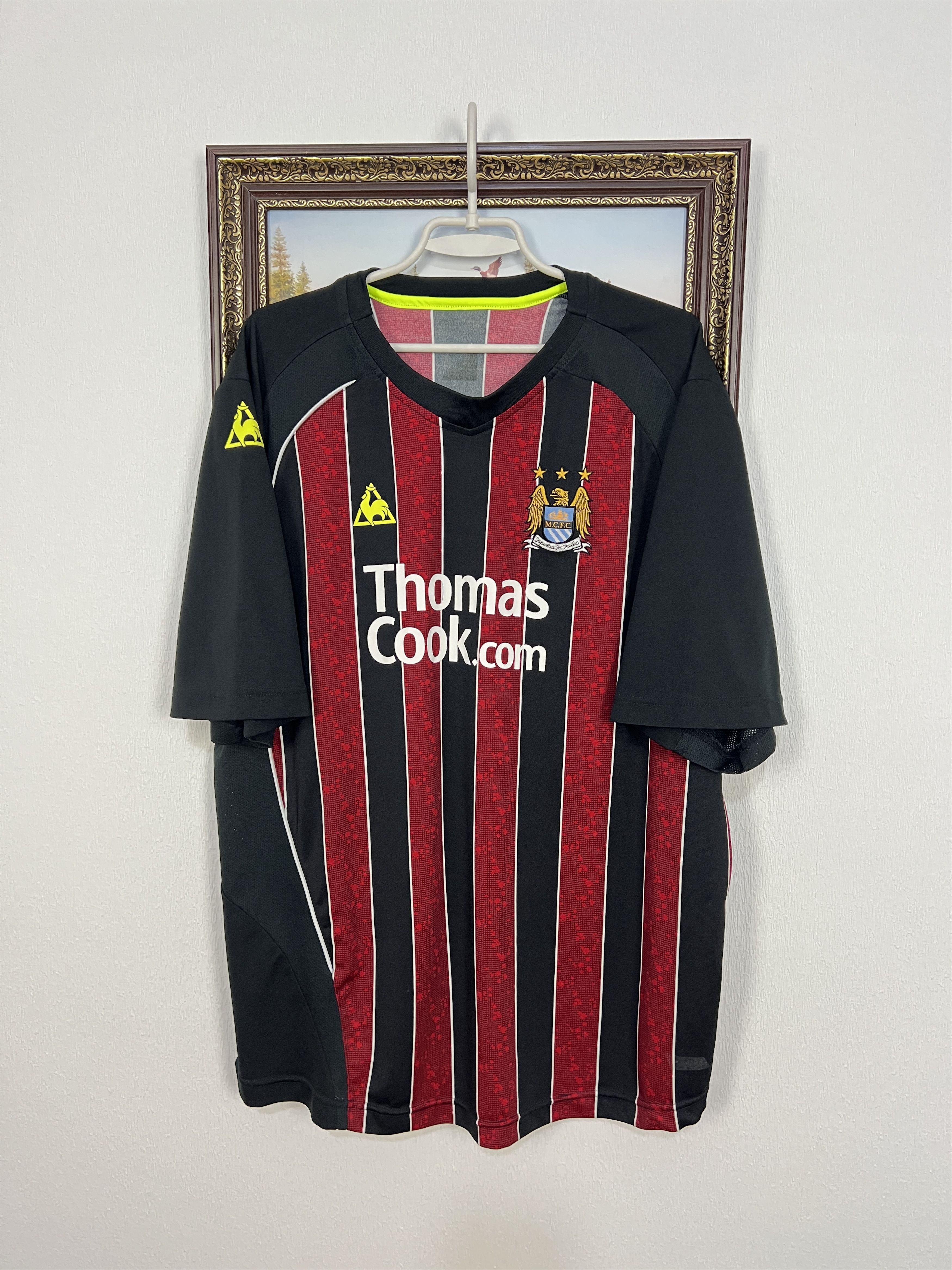 Le Coq Sportif Manchester City Away football shirt 2008 Soccer Jersey Size US XXL / EU 58 / 5 - 1 Thumbnail
