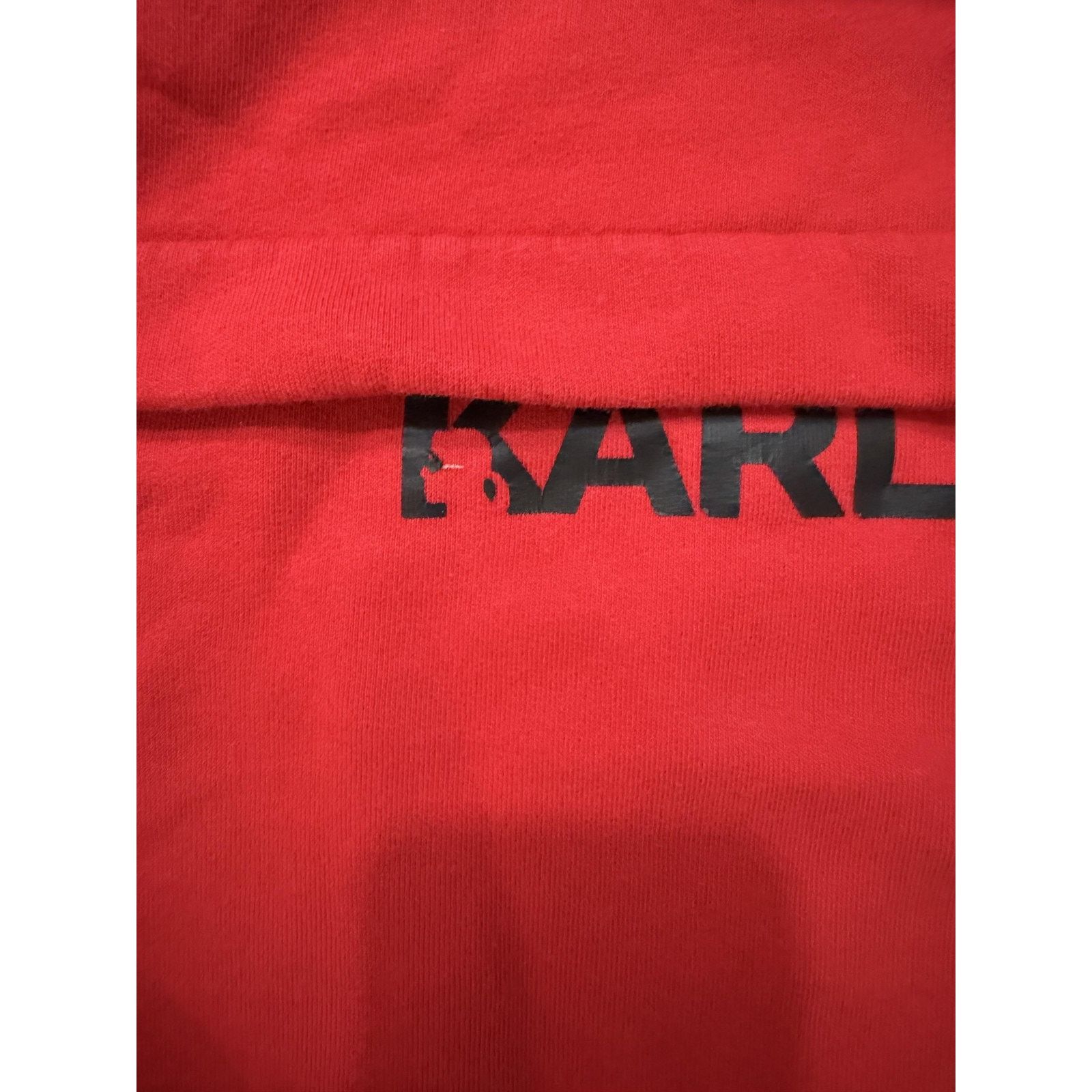 Karl Lagerfeld Karl Lagerfeld Hoodie Mens LG Red Pullover Patch Sweatshirt Size US L / EU 52-54 / 3 - 7 Thumbnail