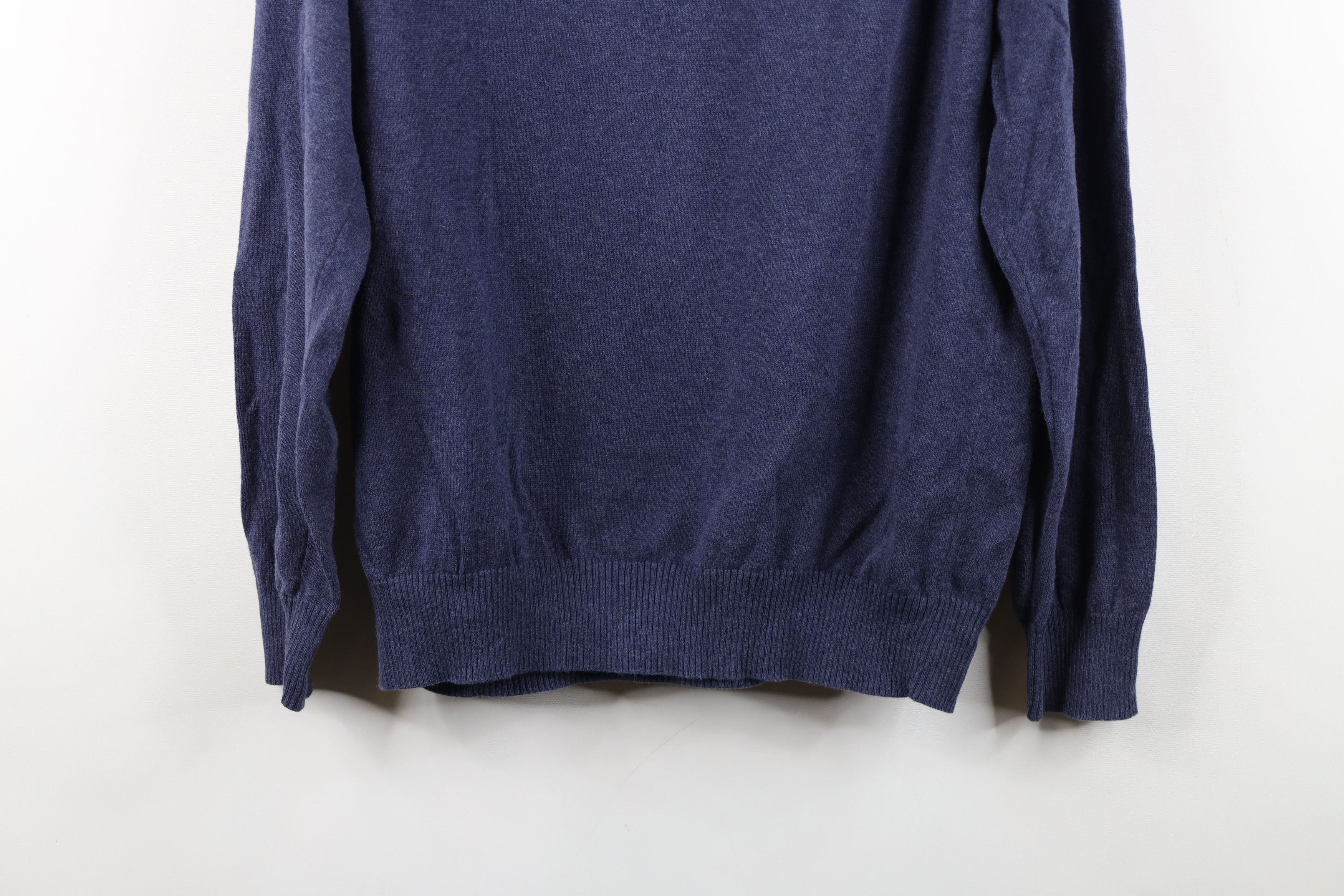Jos. A. Bank Jos A Bank Traveler Pima Cotton Knit V-Neck Sweater Blue Size US XL / EU 56 / 4 - 10 Thumbnail