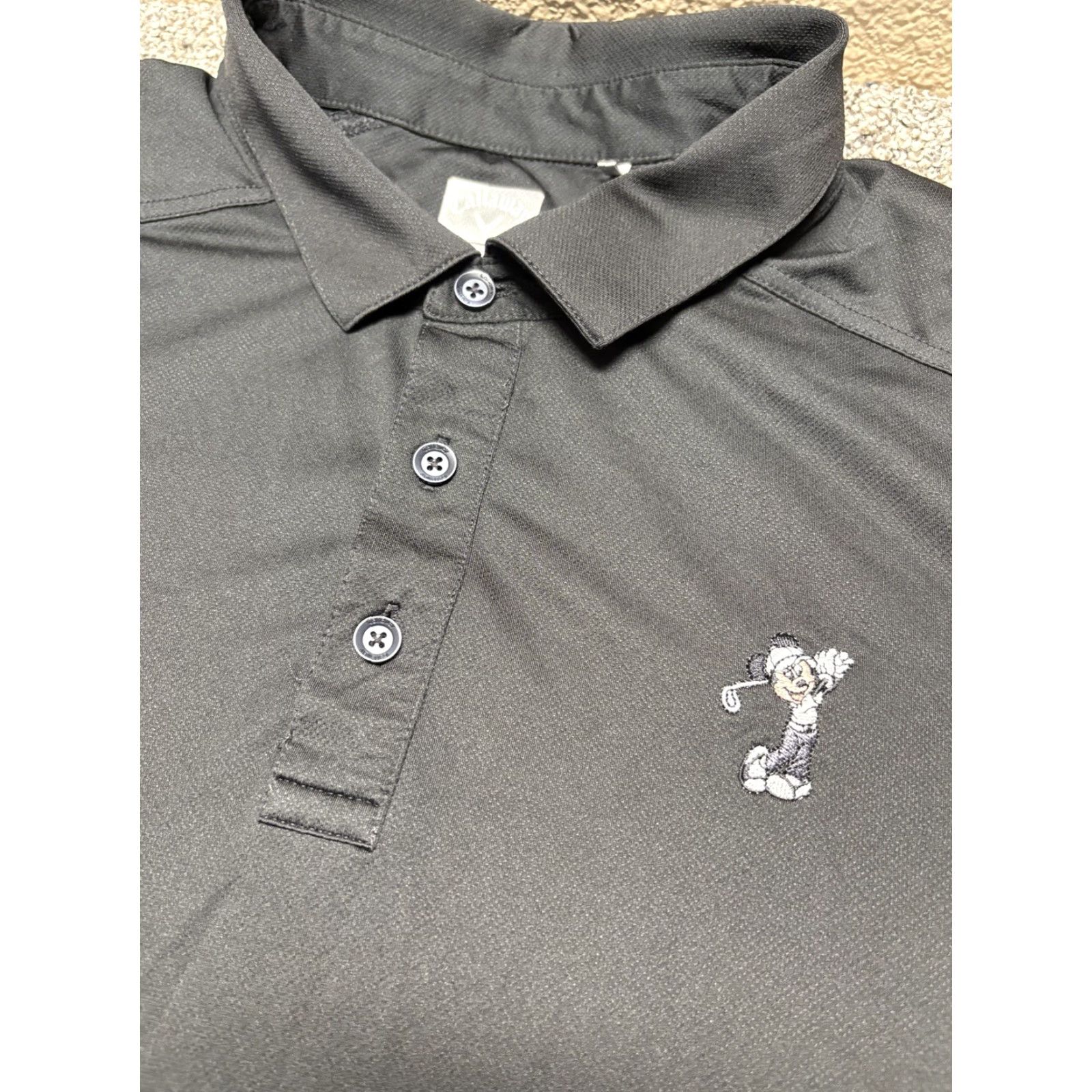 Callaway Callaway Disney Mickey Mouse Polo Shirt Mens 2XL Black Golf Performance Size US XXL / EU 58 / 5 - 2 Thumbnail