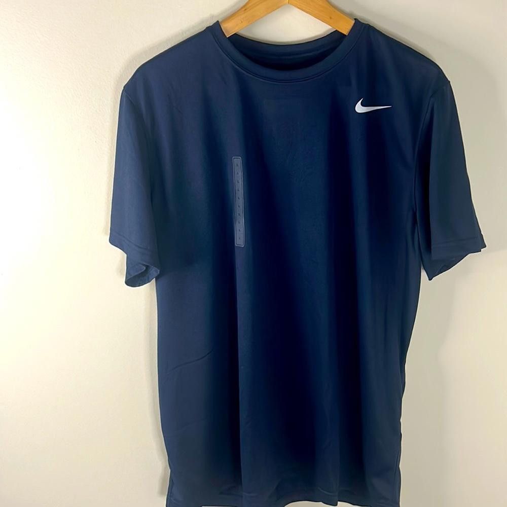Nike NWT Nike - SS RN Tee - Large - Navy Blue - 100% Polyester Size US L / EU 52-54 / 3 - 3 Thumbnail