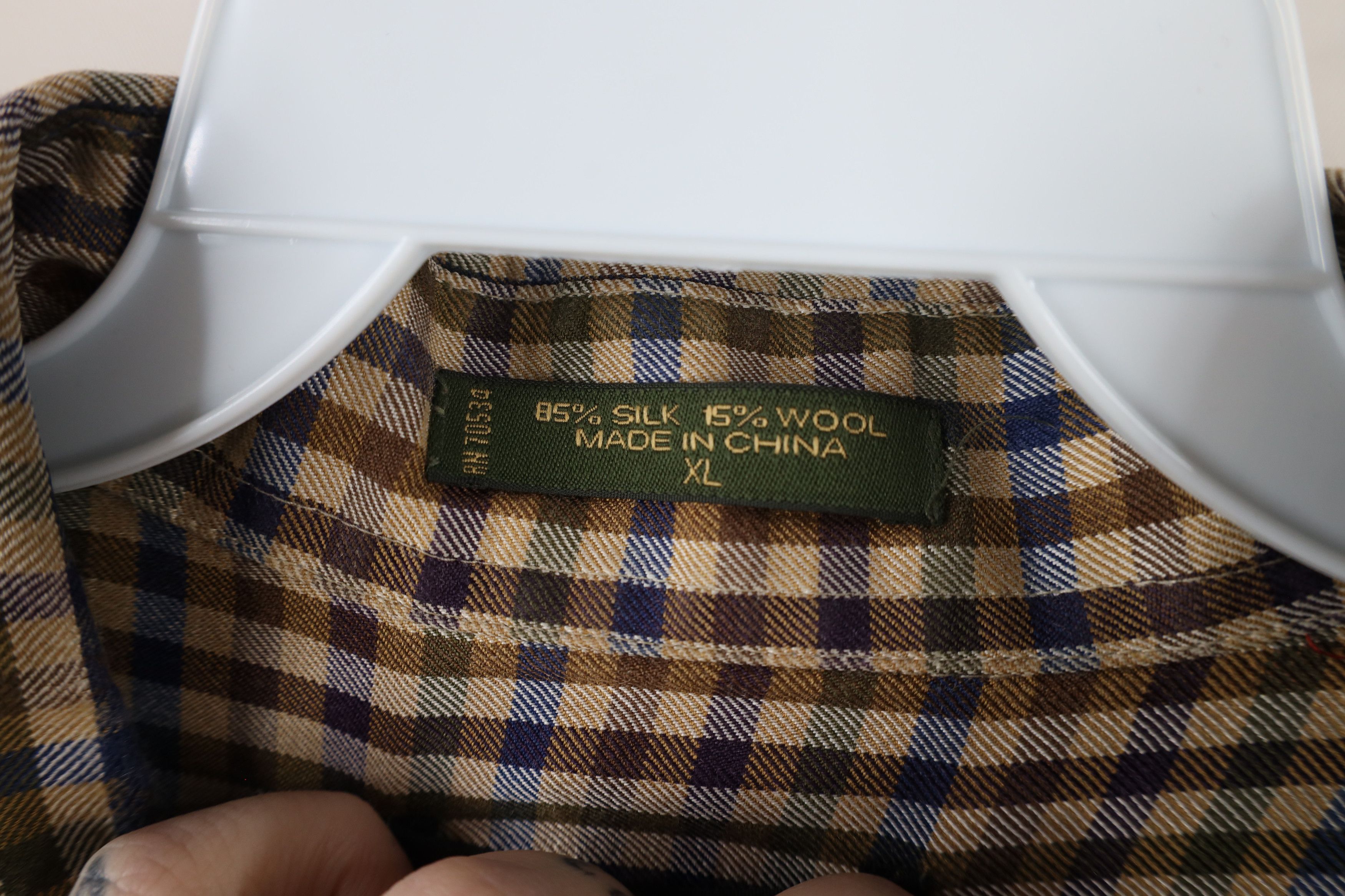 Orvis × Vintage Vintage Orvis Rainbow Plaid Silk Wool Collared Button Shirt Size US XL / EU 56 / 4 - 6 Thumbnail
