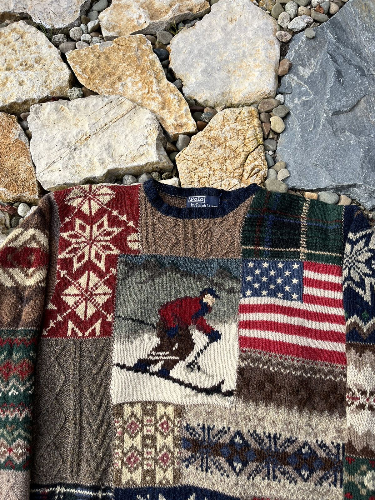 Ralph Lauren Vintage Polo Ralph Lauren 90s sweater hand knit ski kanye Size US L / EU 52-54 / 3 - 4 Thumbnail