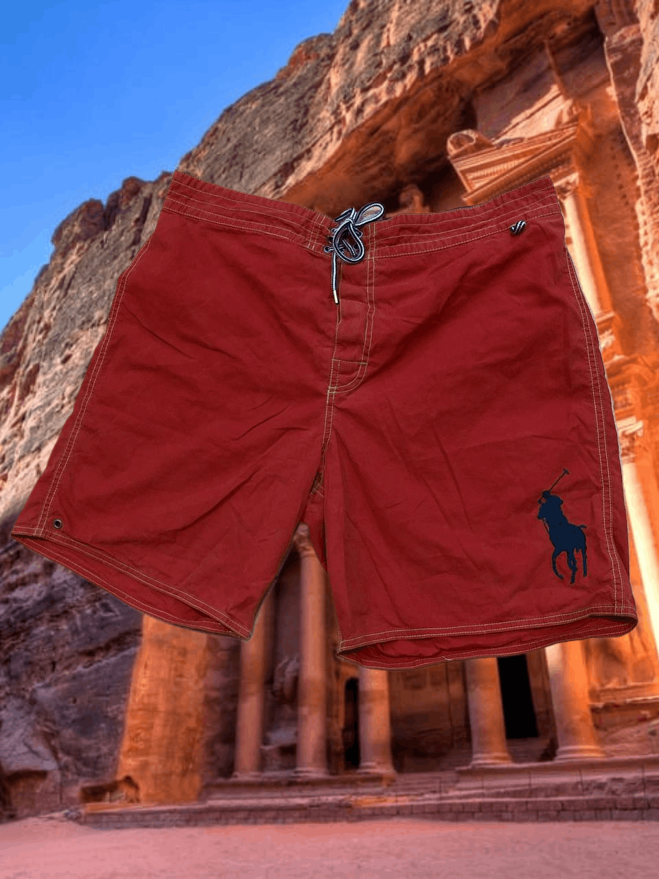 Polo Ralph Lauren Vintage Polo by Ralph Lauren big logo pony red shorts Y2K Size US 36 / EU 52 - 1 Thumbnail