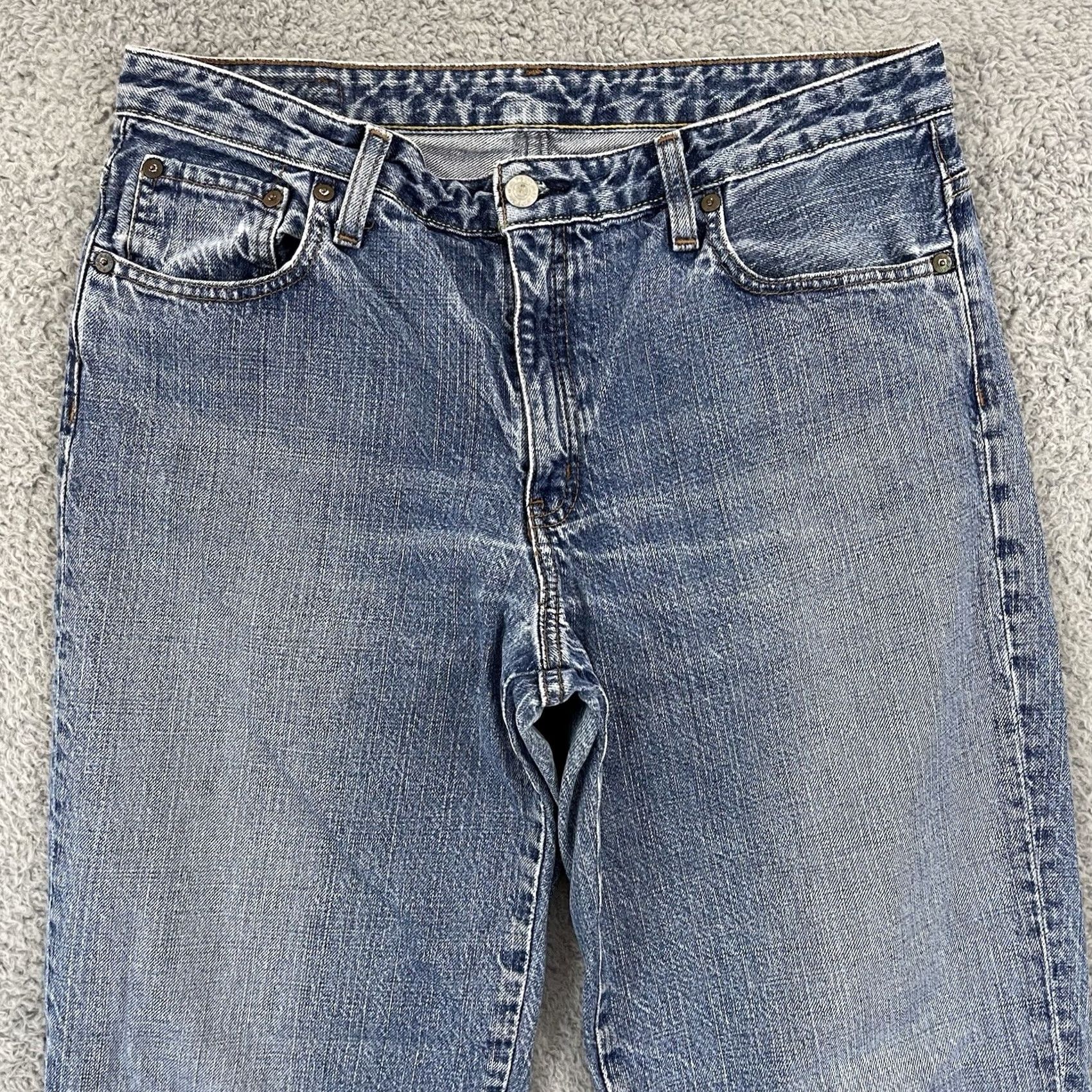 Ralph Lauren VINTAGE Ralph Lauren Polo Jeans Womens 10x30 Blue Classic Fit Denim Straight 90s Preppy Retro Mens Women Boys Girls Size 32" / US 10 / IT 46 - 3 Thumbnail