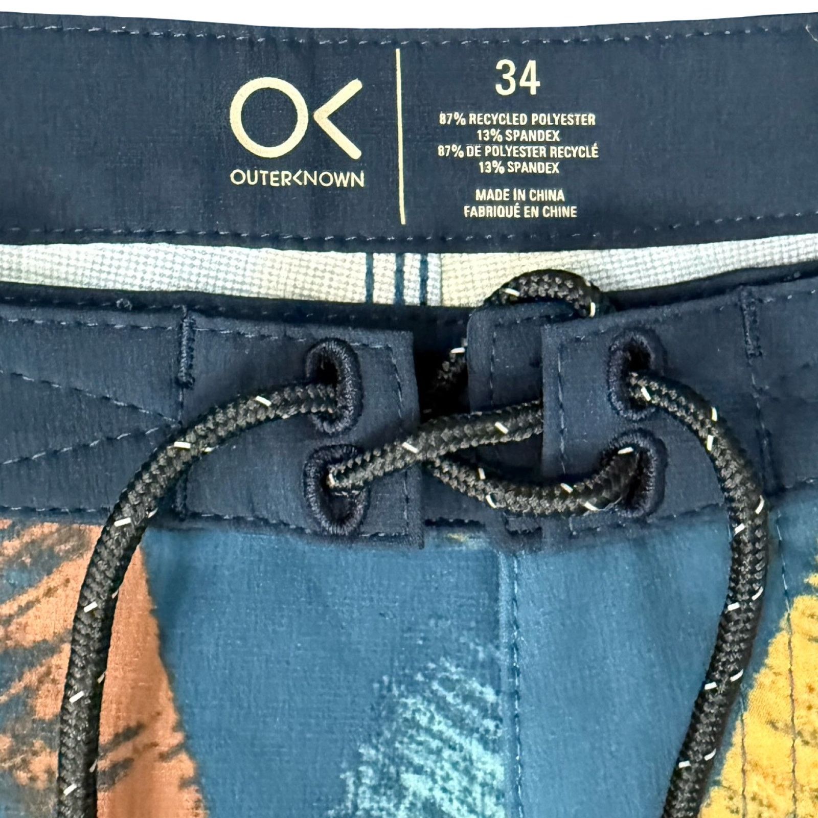 Outerknown Outerknown Blue Orange Brush Strokes Swim Shorts Trunks 34 Size US 34 / EU 50 - 3 Thumbnail
