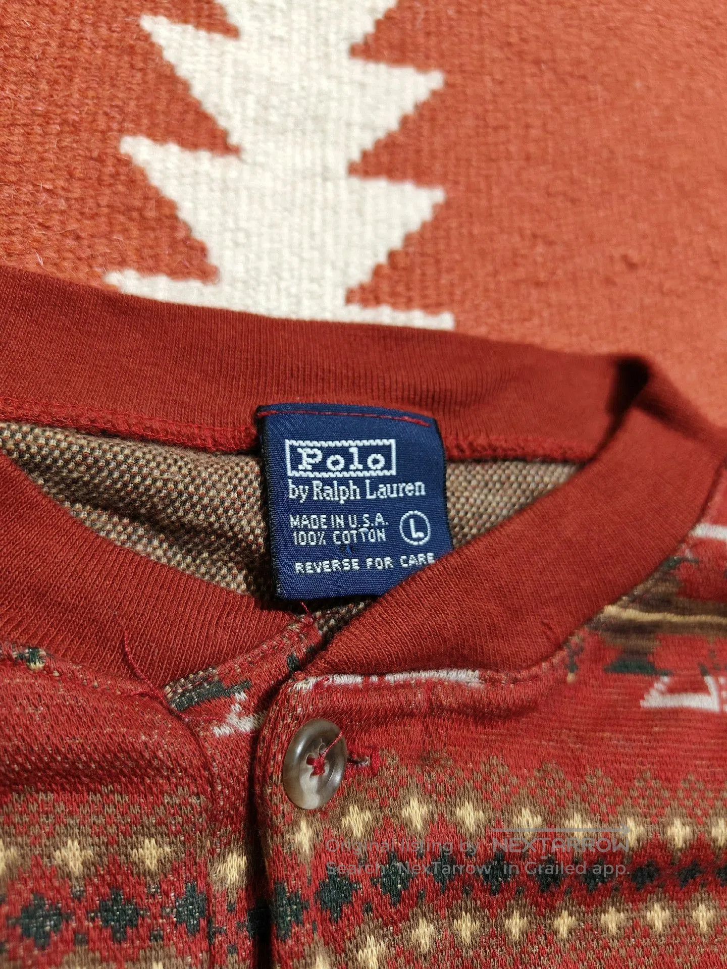 RRL Ralph Lauren Vintage Ralph Lauren RRL Henley Sweater. Size US L / EU 52-54 / 3 - 4 Thumbnail