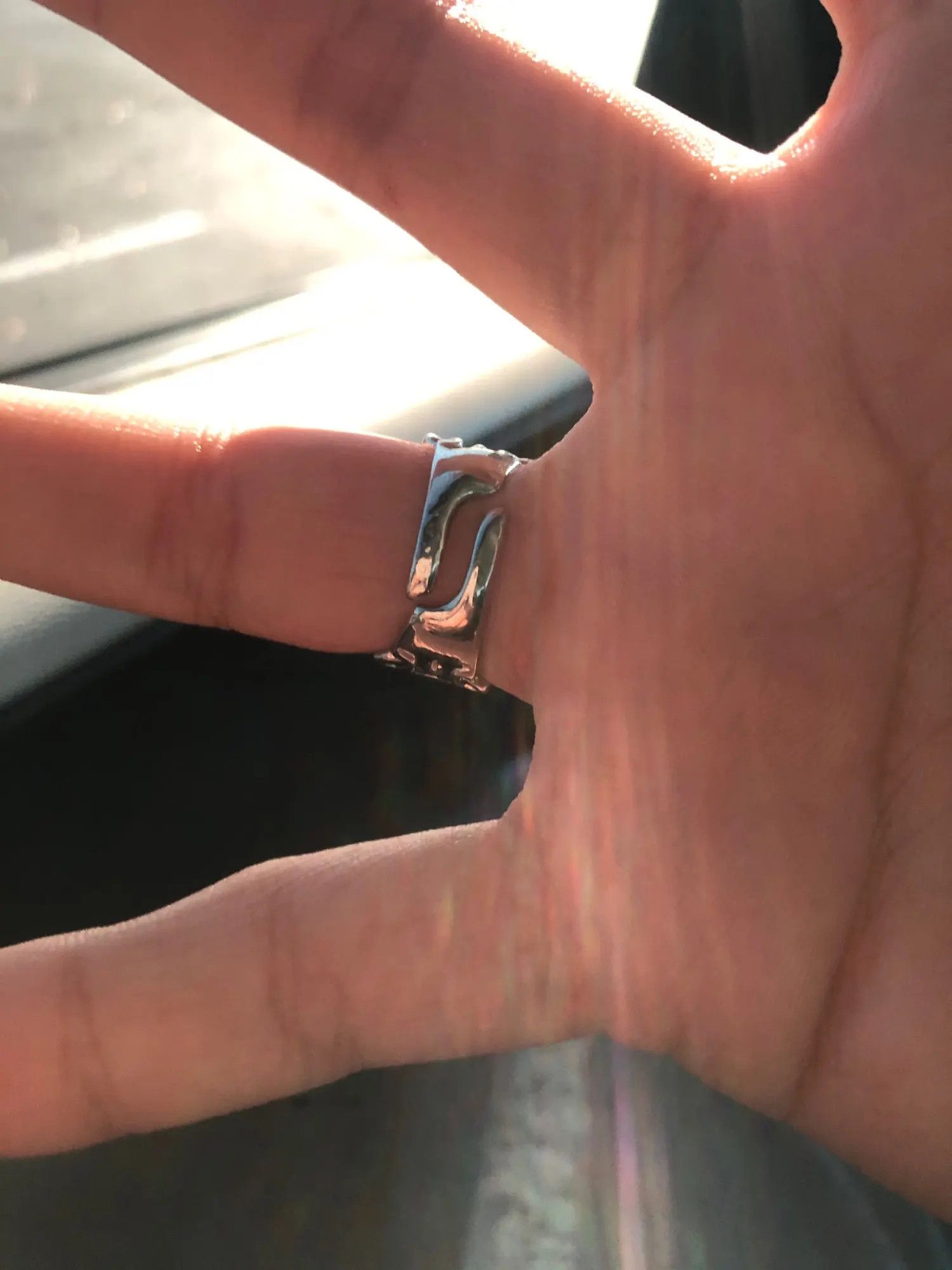 Jewelry Adjustable Punk Large Cross Ring Size ONE SIZE - 3 Thumbnail