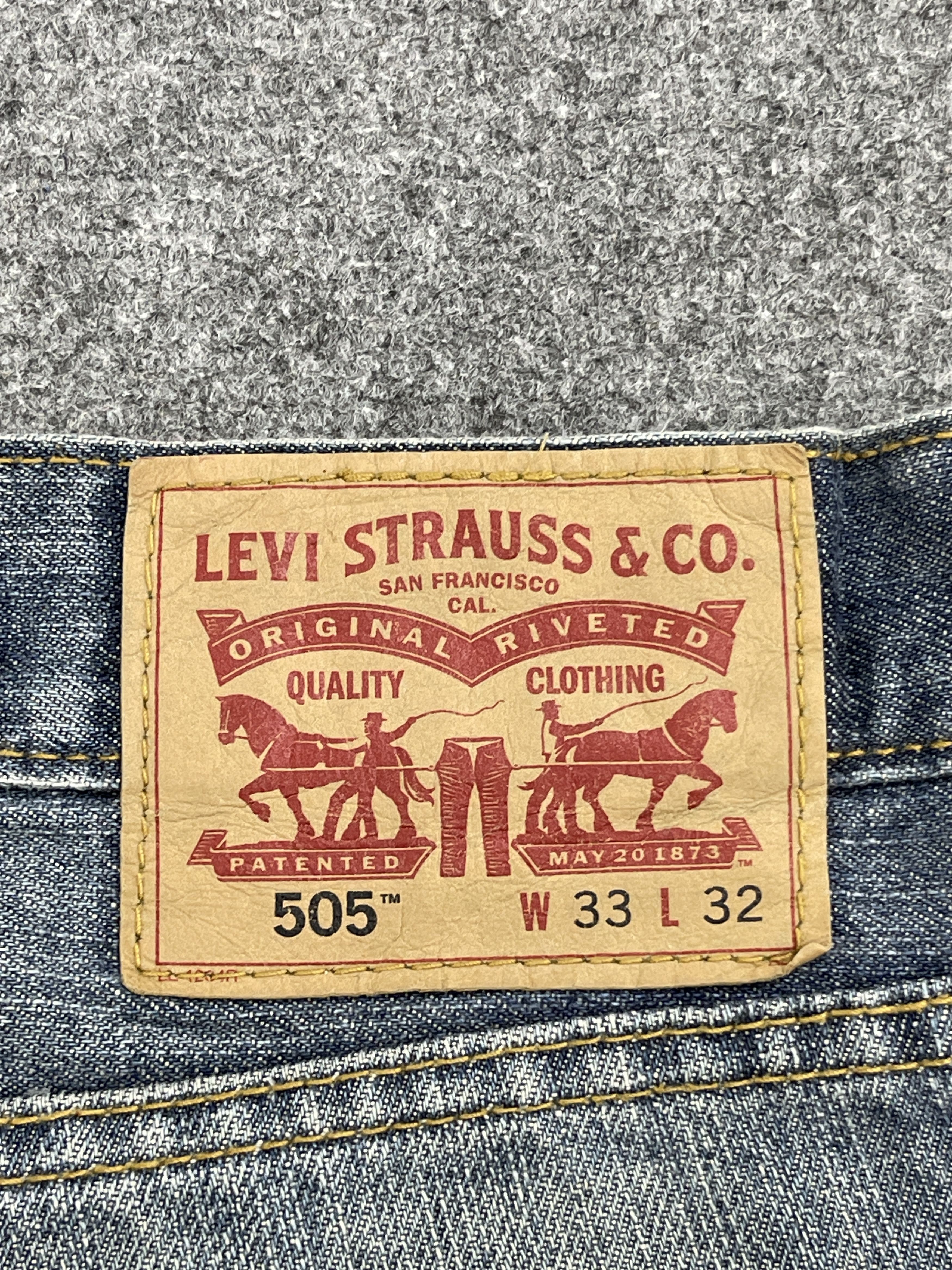 Levi's × Vintage Distressed Vintage Levis 505 Faded Blue Jeans DP2559 Size US 34 / EU 50 - 5 Thumbnail